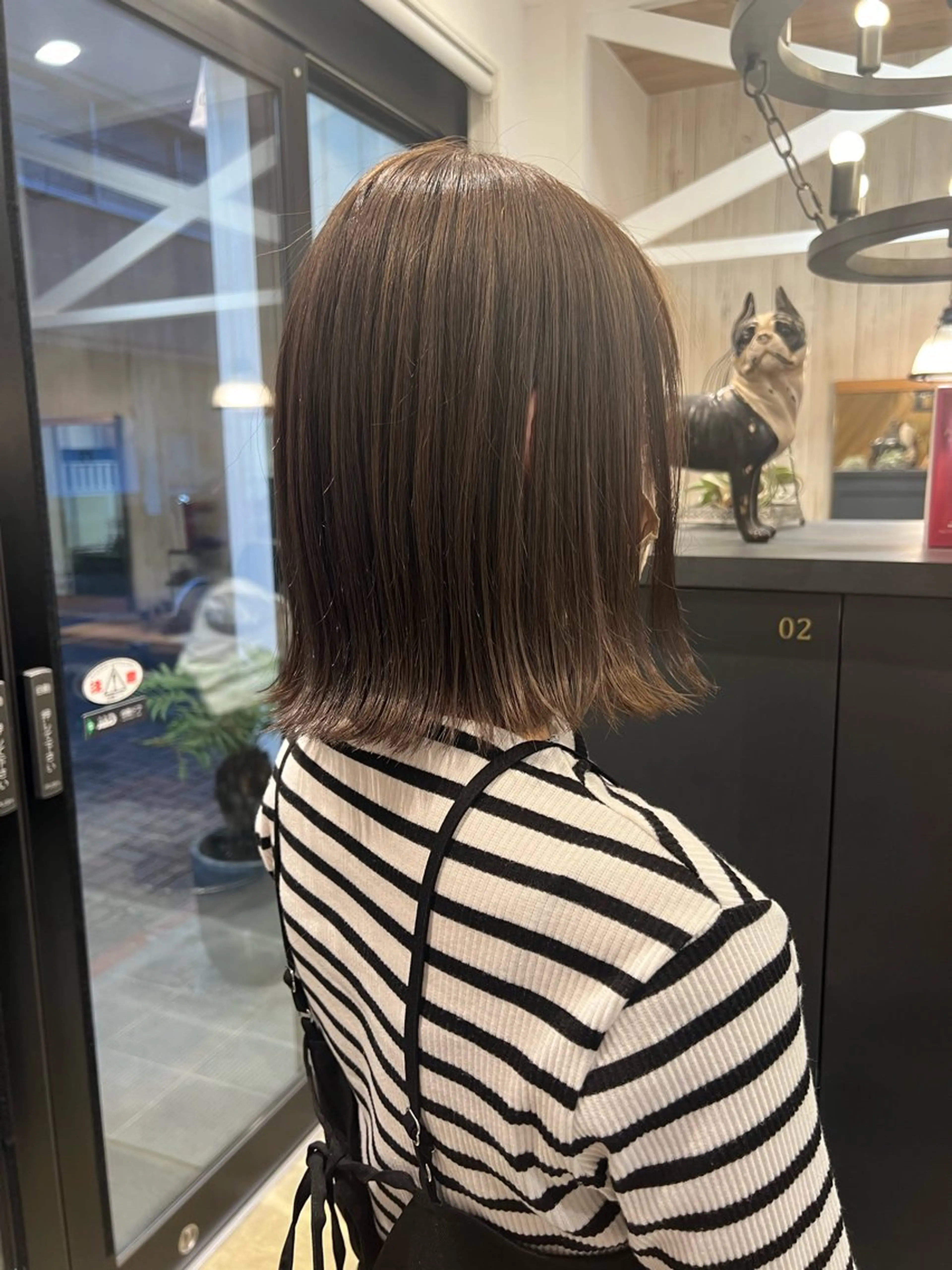 ミディアム カラー カット ヘアカラー 細沼 葵のヘアスタイル