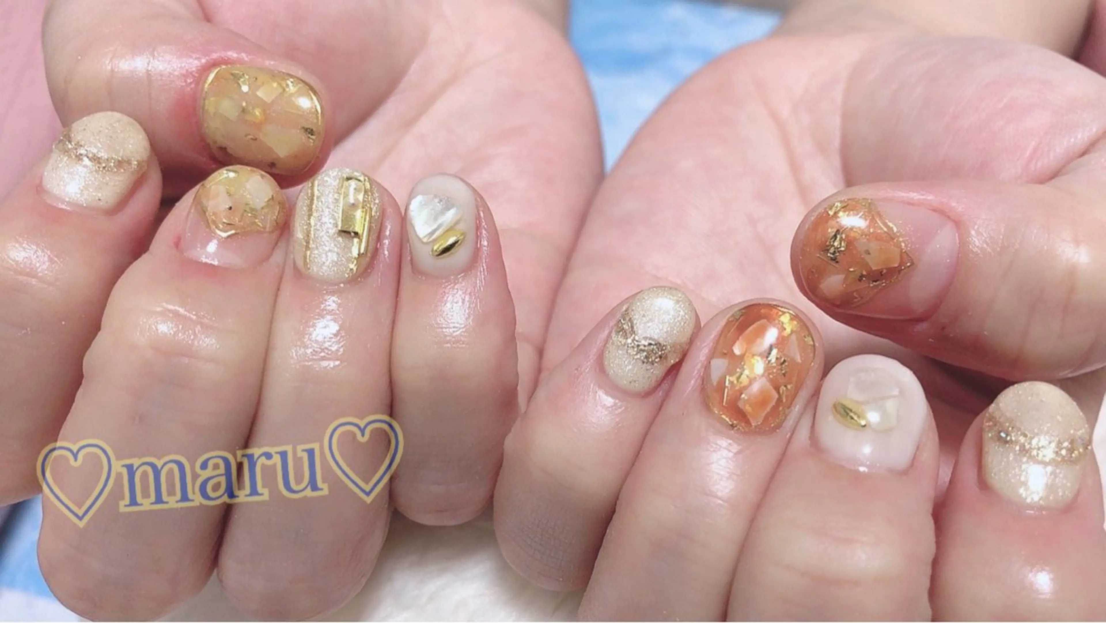 ネイル ハンドネイル フットネイル まるみ♡8/25- 31お休み🙇‍♀️のネイルデザイン