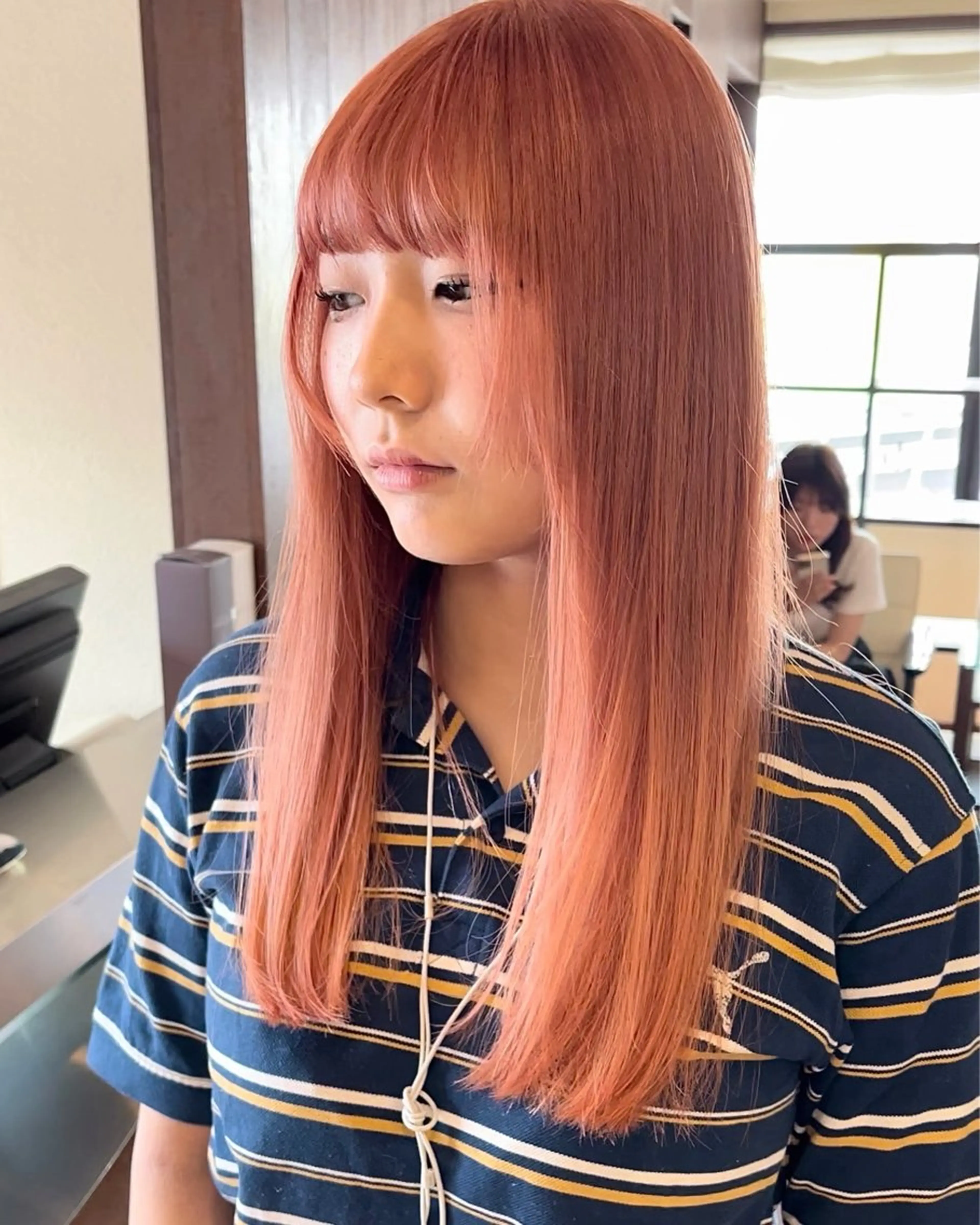 ロング カラー カット ヘアカラー トリートメント 髪質改善ｶﾗｰ ｹｱﾌﾞﾘｰﾁ/ﾀﾑのヘアスタイル