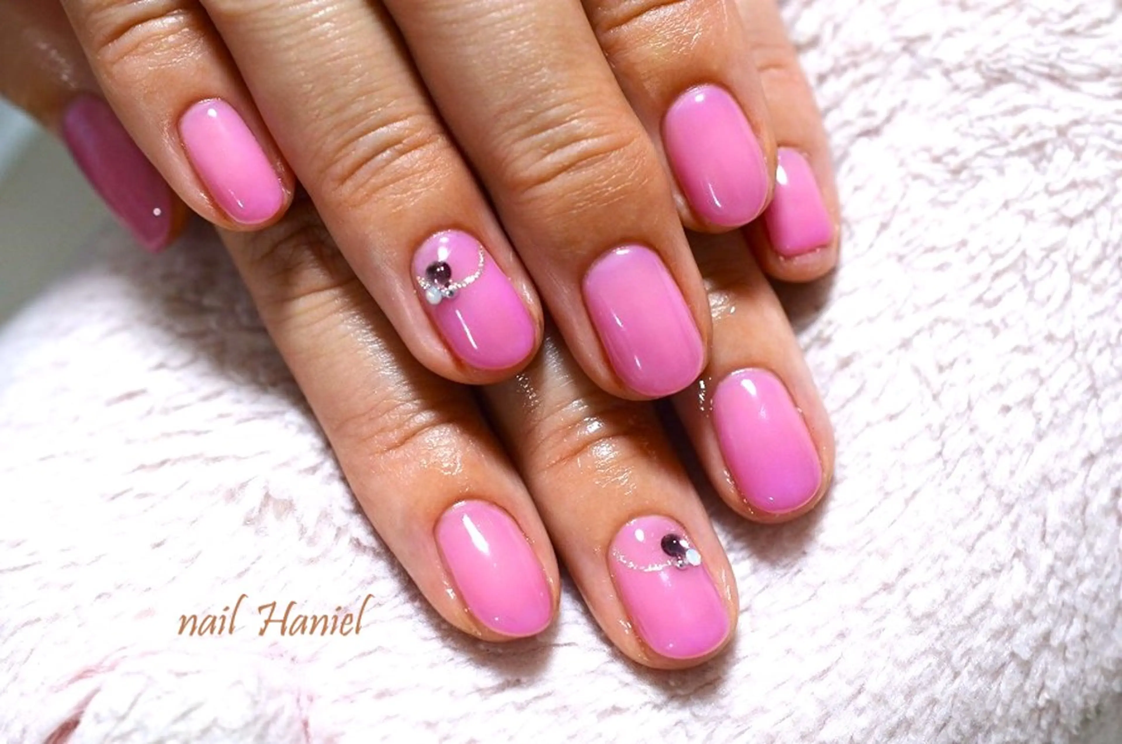 ネイル アートネイル ジェルネイル 韓国ネイル ワンカラーネイル パラジェル nail Haniel所属・半蔵門サロンハニエル 魅神 ちよのネイルデザイン
