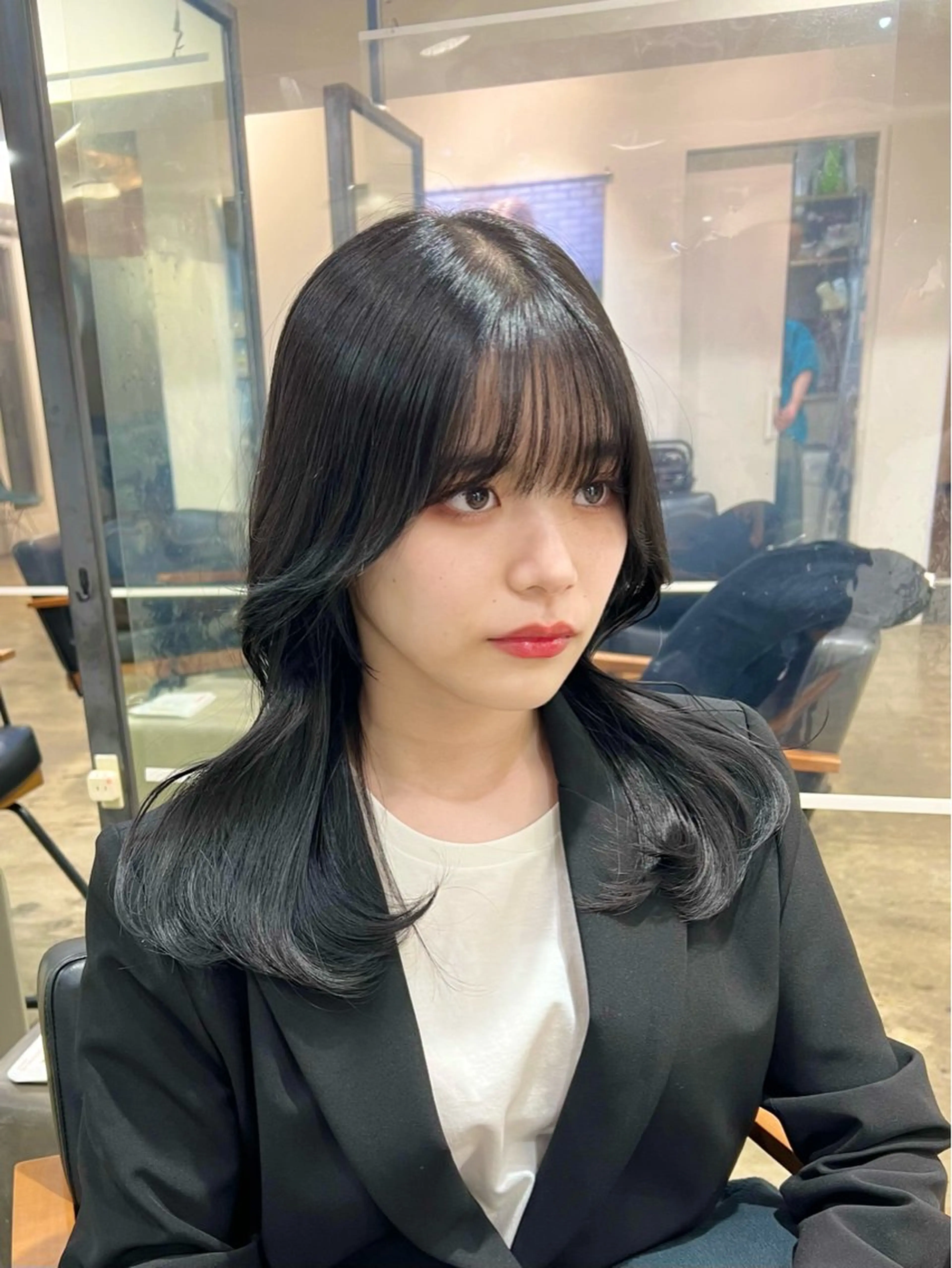 ミディアム くびれヘア 韓国風ヘア カット トリートメント 【韓国風くびれヘア】 joule小木曽輝のヘアスタイル