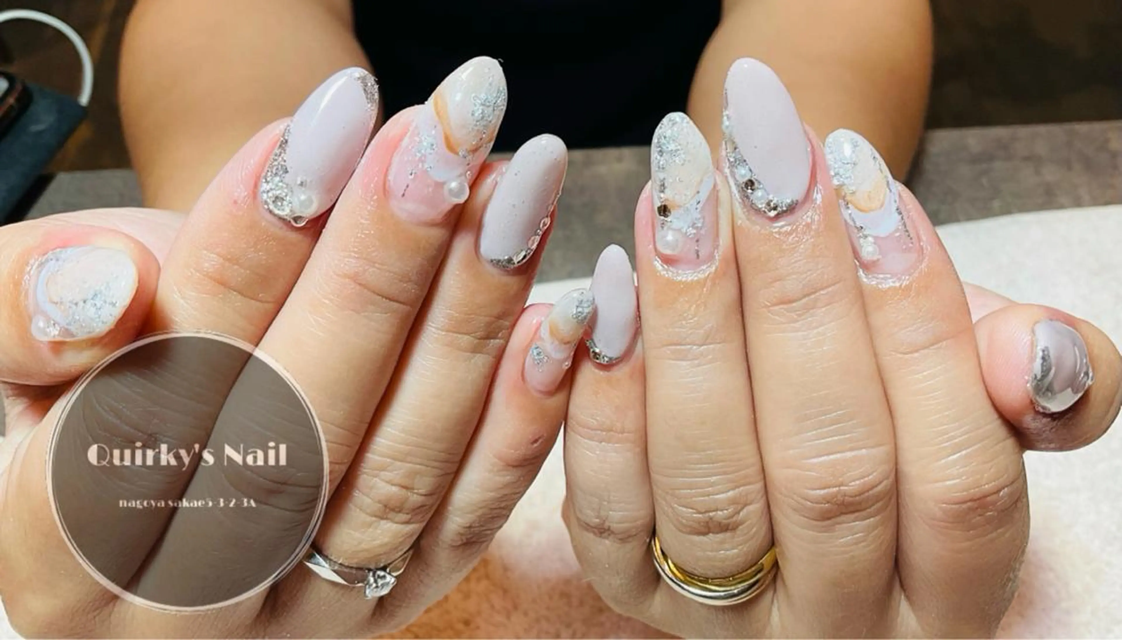 ネイル ブルー ニュアンスネイル Quirky's Nail【栄店】のネイルデザイン