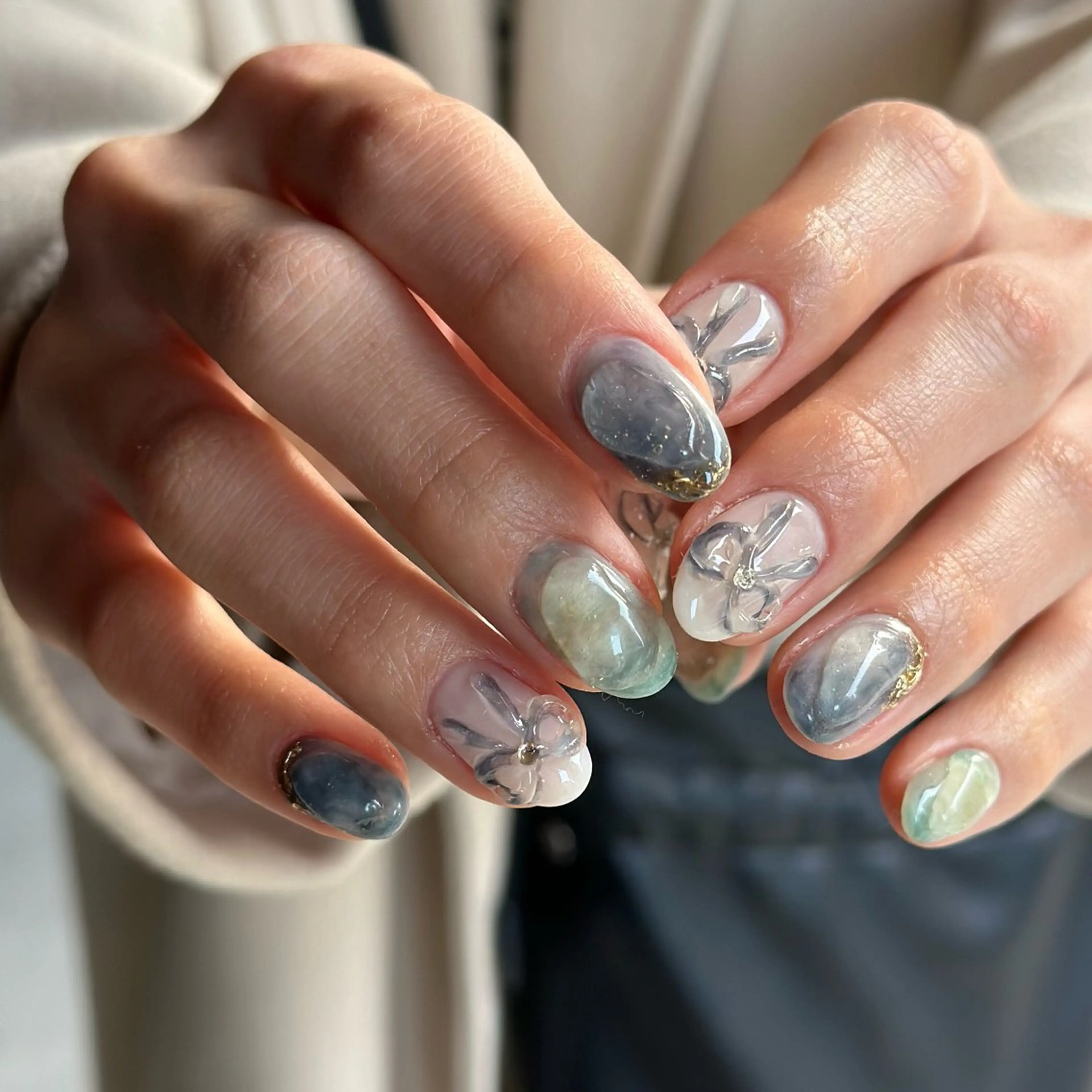 【ご新規様限定/オフ有り】ニュアンス/シンプルアート/フレンチの写真