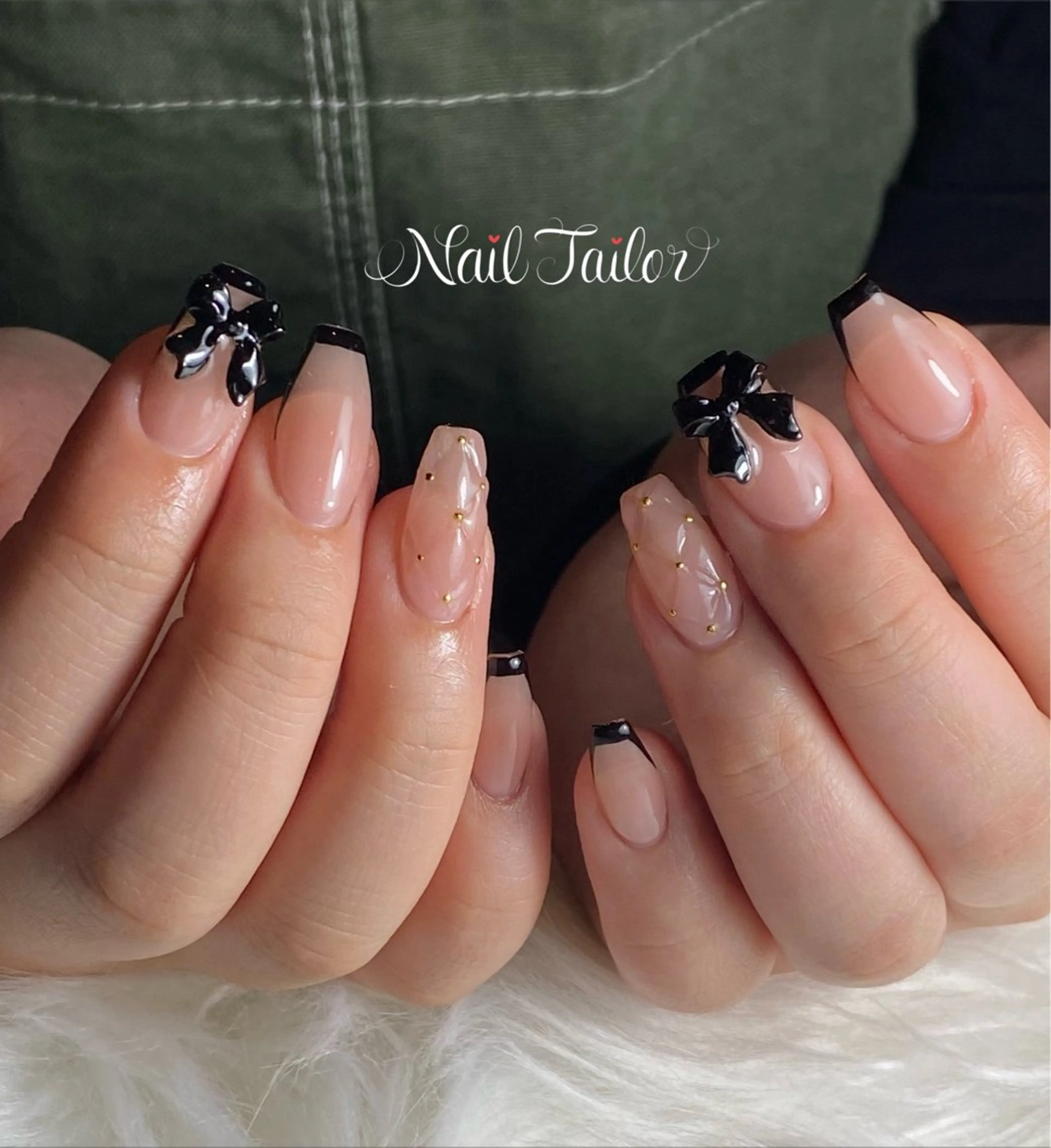 ネイル 長さ出し フレンチネイル 韓国ネイル ロングネイル 持ち込み ハンドネイル 〜Nail Tailor〜　ネイルテイラー所属・NailTailor ネイルテイラーのネイルデザイン
