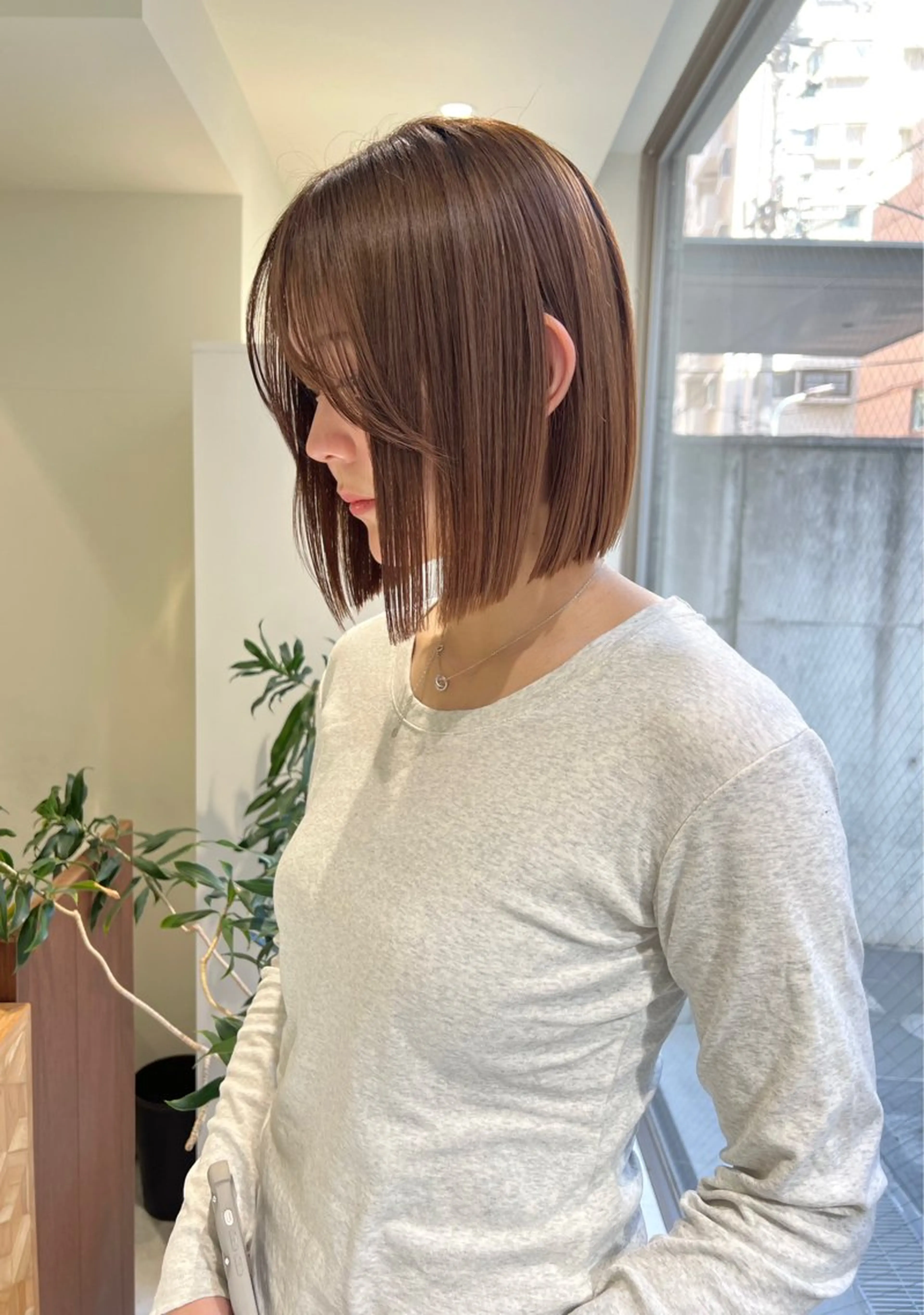 ショート ボブ 小顔カット 小顔ボブ jilblanカホのヘアスタイル