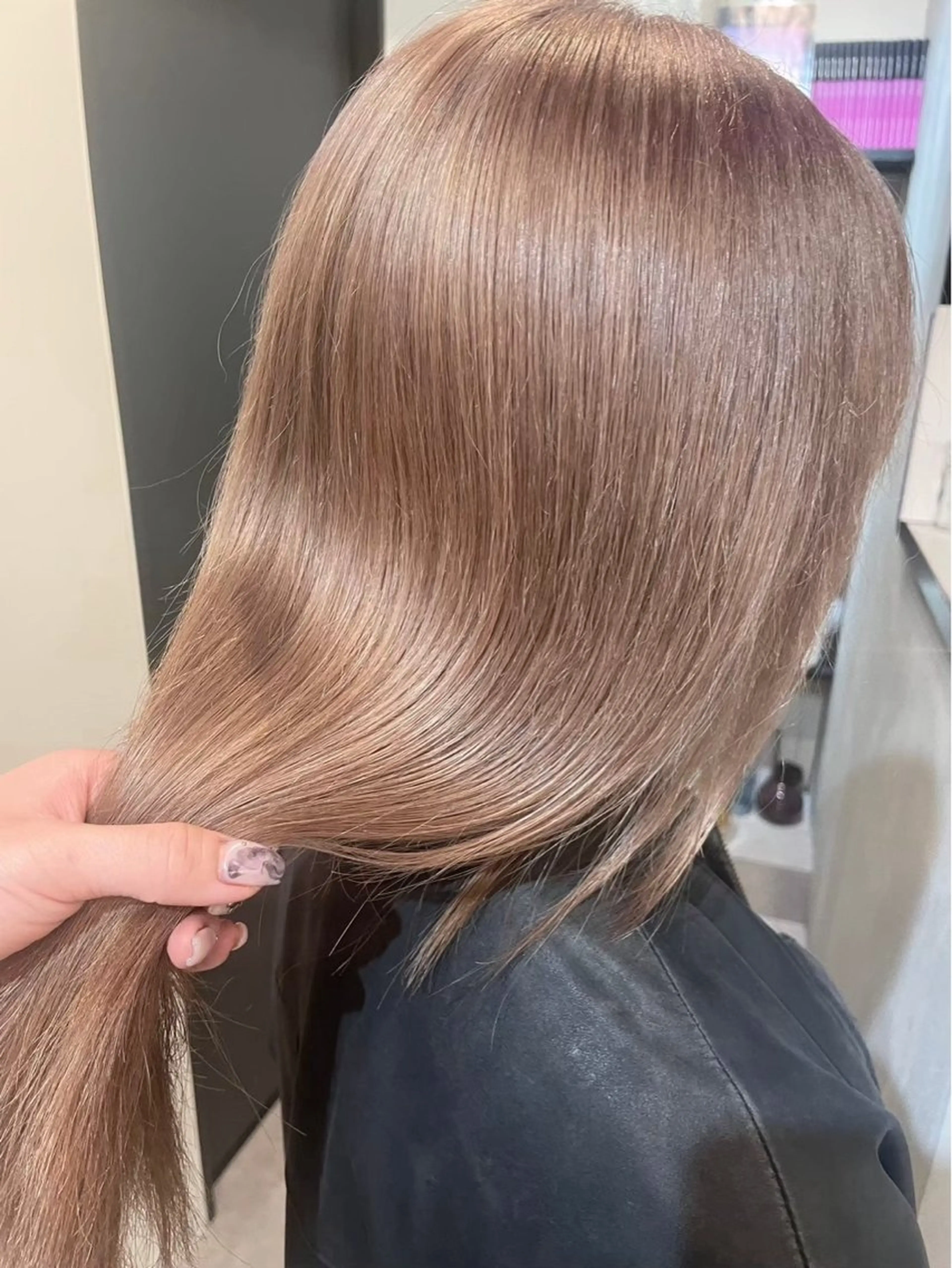 ミディアム カラー ヘアカラー トリートメント PELEshibuya所属・カットモデル様無料 💎saaya💎のヘアスタイル