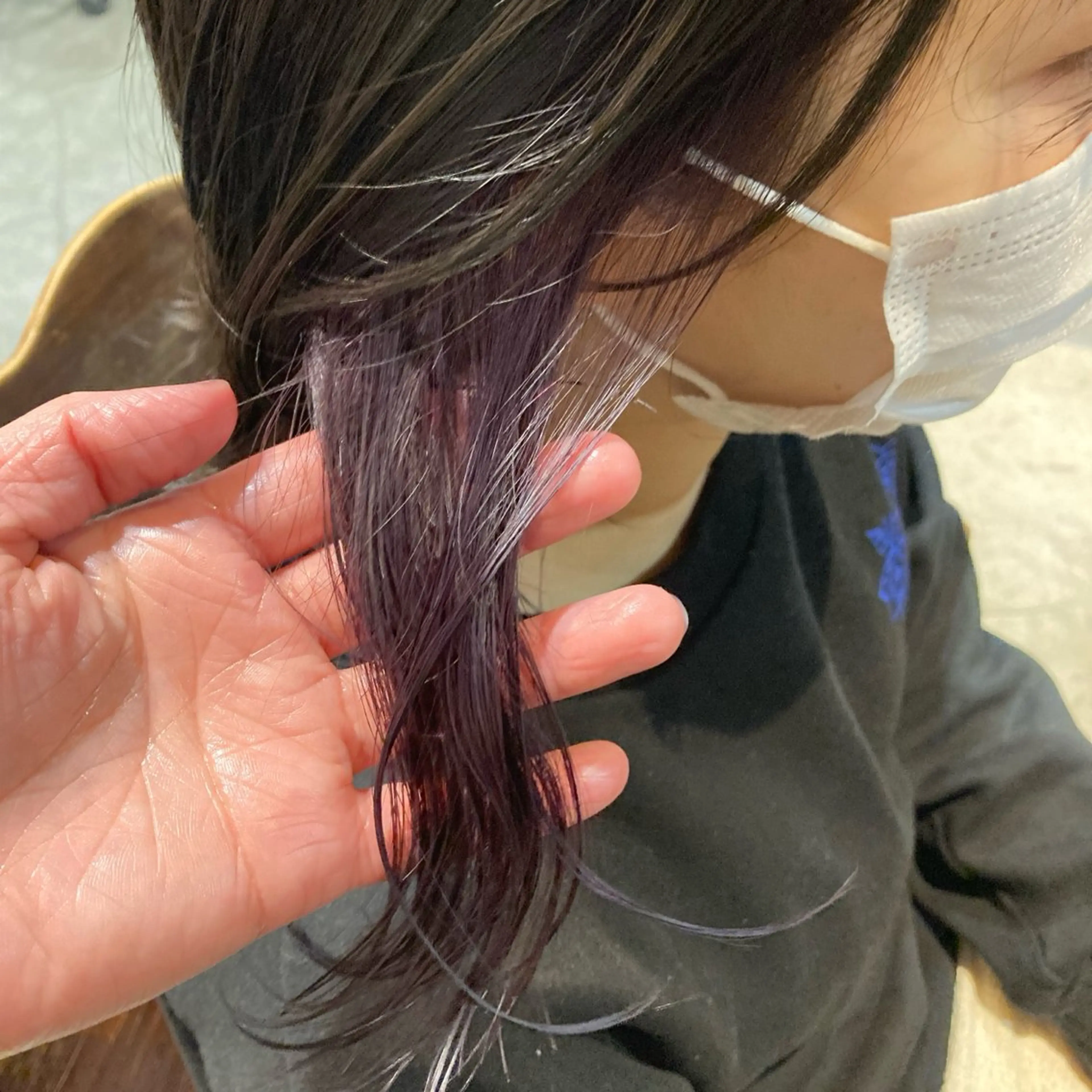 ミディアム カラー ヘアアレンジ ヘアカラー トリートメント くびれヘア/艶カラー /髪質改善🌷喜美花のヘアスタイル