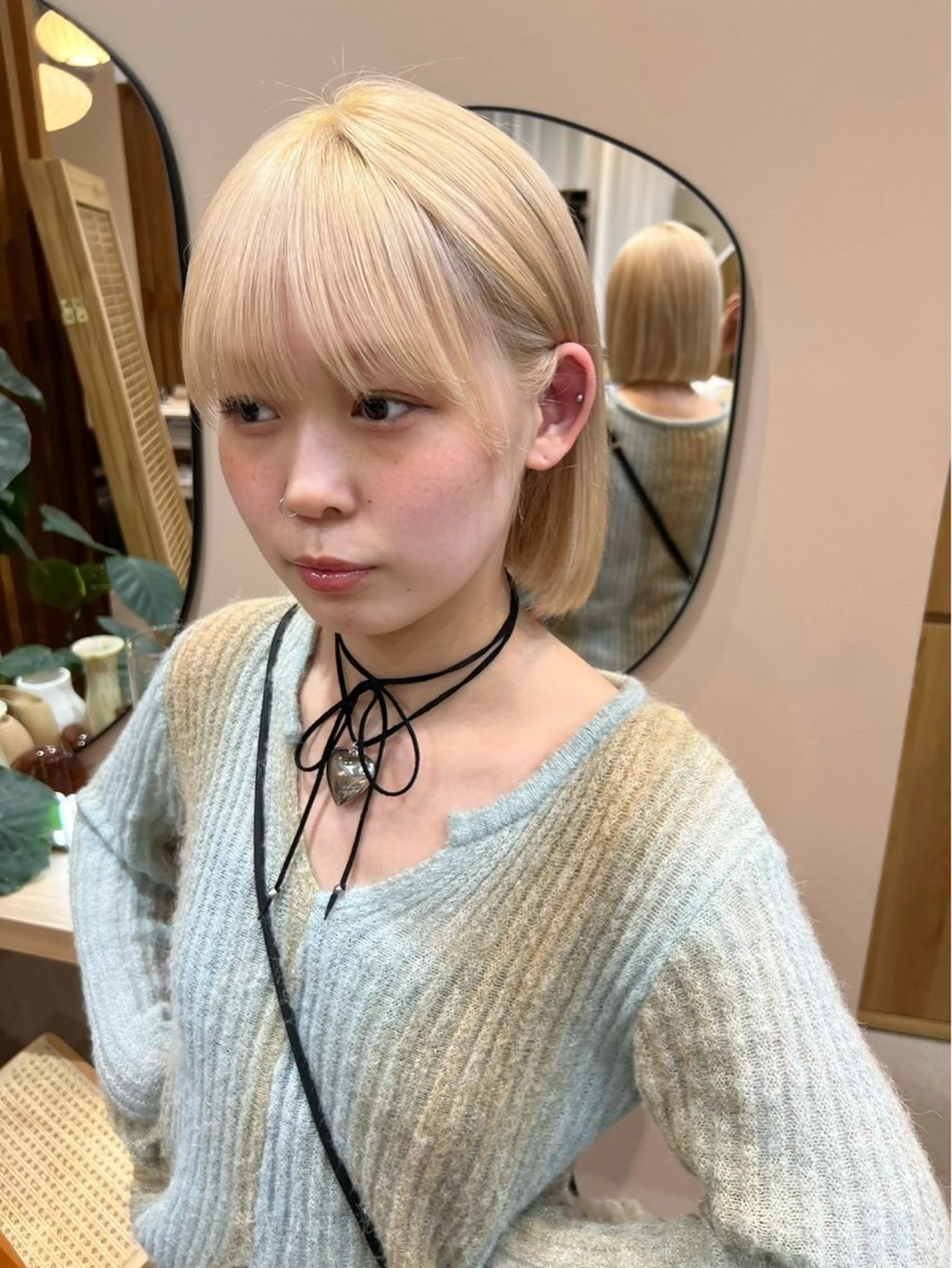 ショート カラー ブリーチ/暖色/ ダブルカラー/ゆきなのヘアスタイル