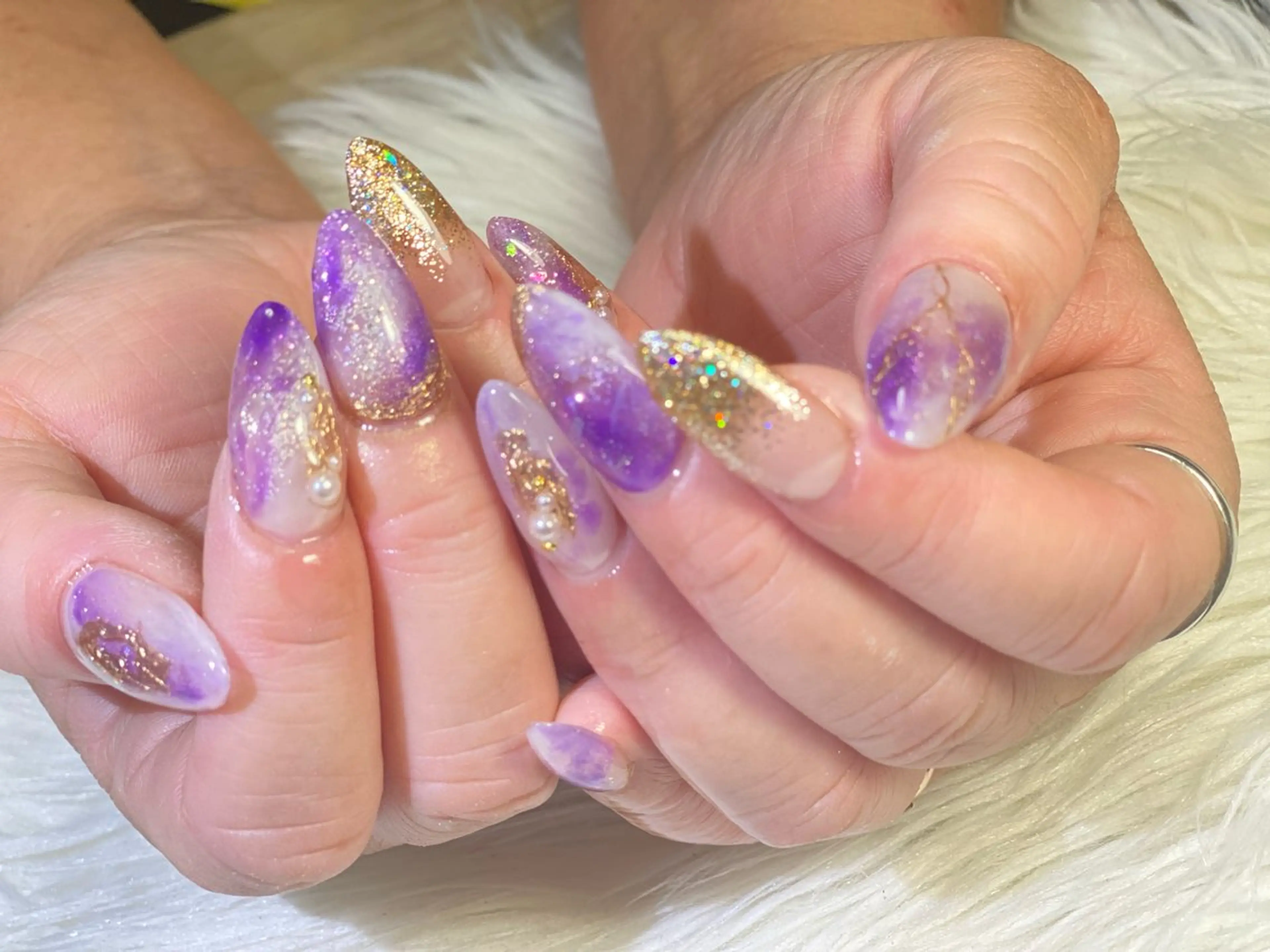 ネイル パープル Esthetic Will所属・will 有希のネイルデザイン