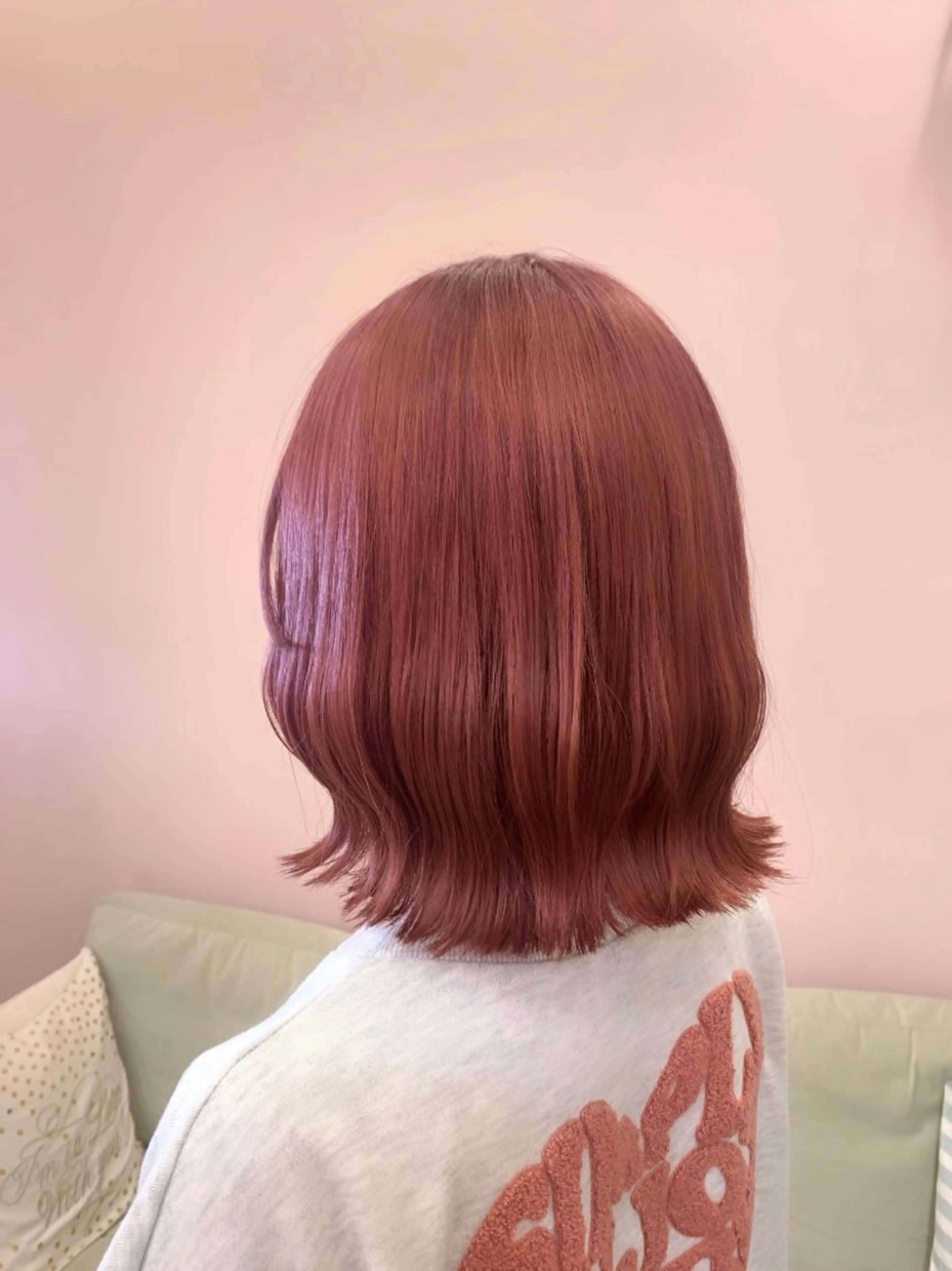 ショート カラー ブリーチ ピンクカラー 髪質改善 ೀyuikaのヘアスタイル