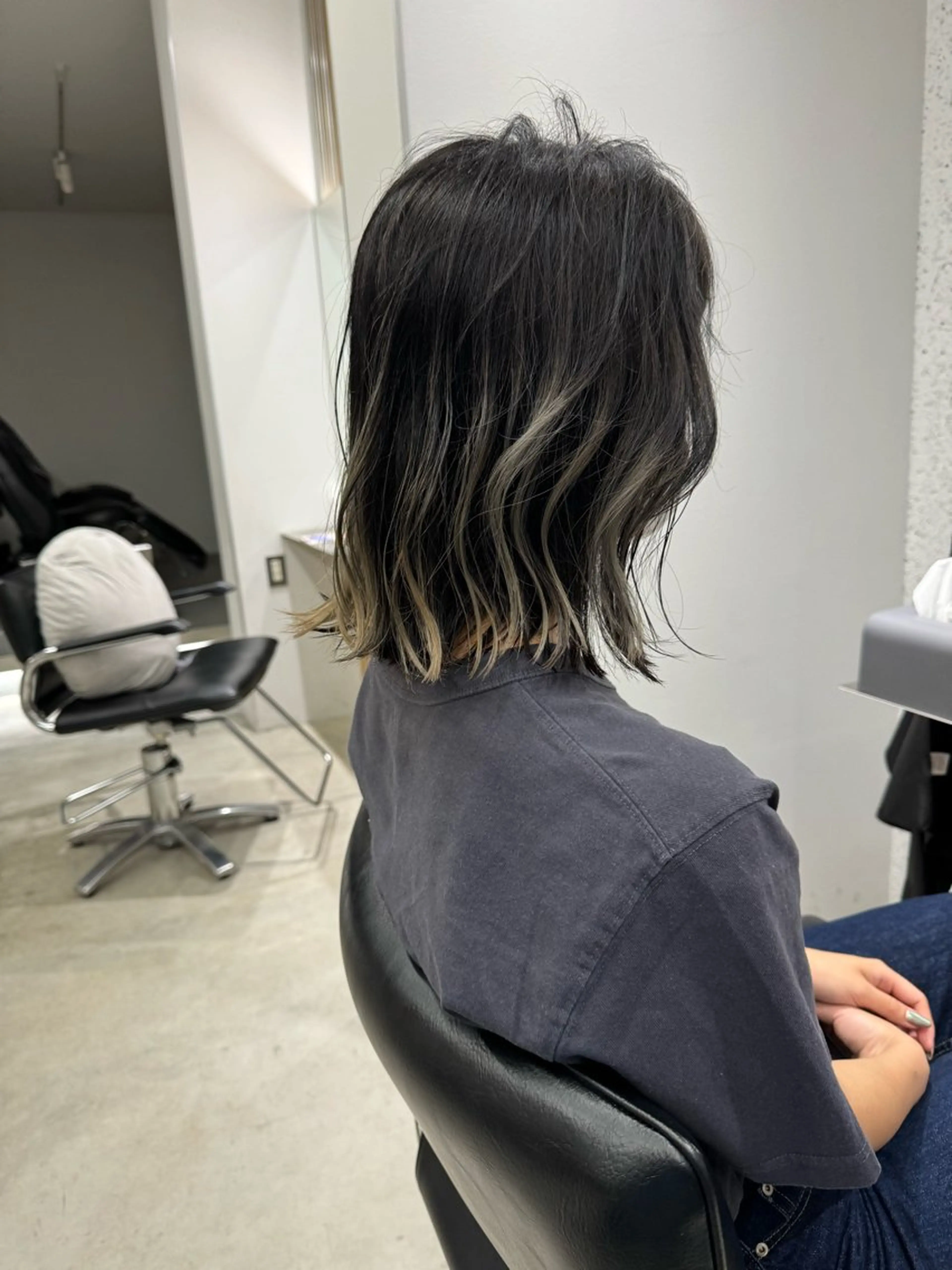 ミディアム カラー カット ヘアカラー トリートメント ショート/茅ヶ崎 タカハシ タクロウのヘアスタイル
