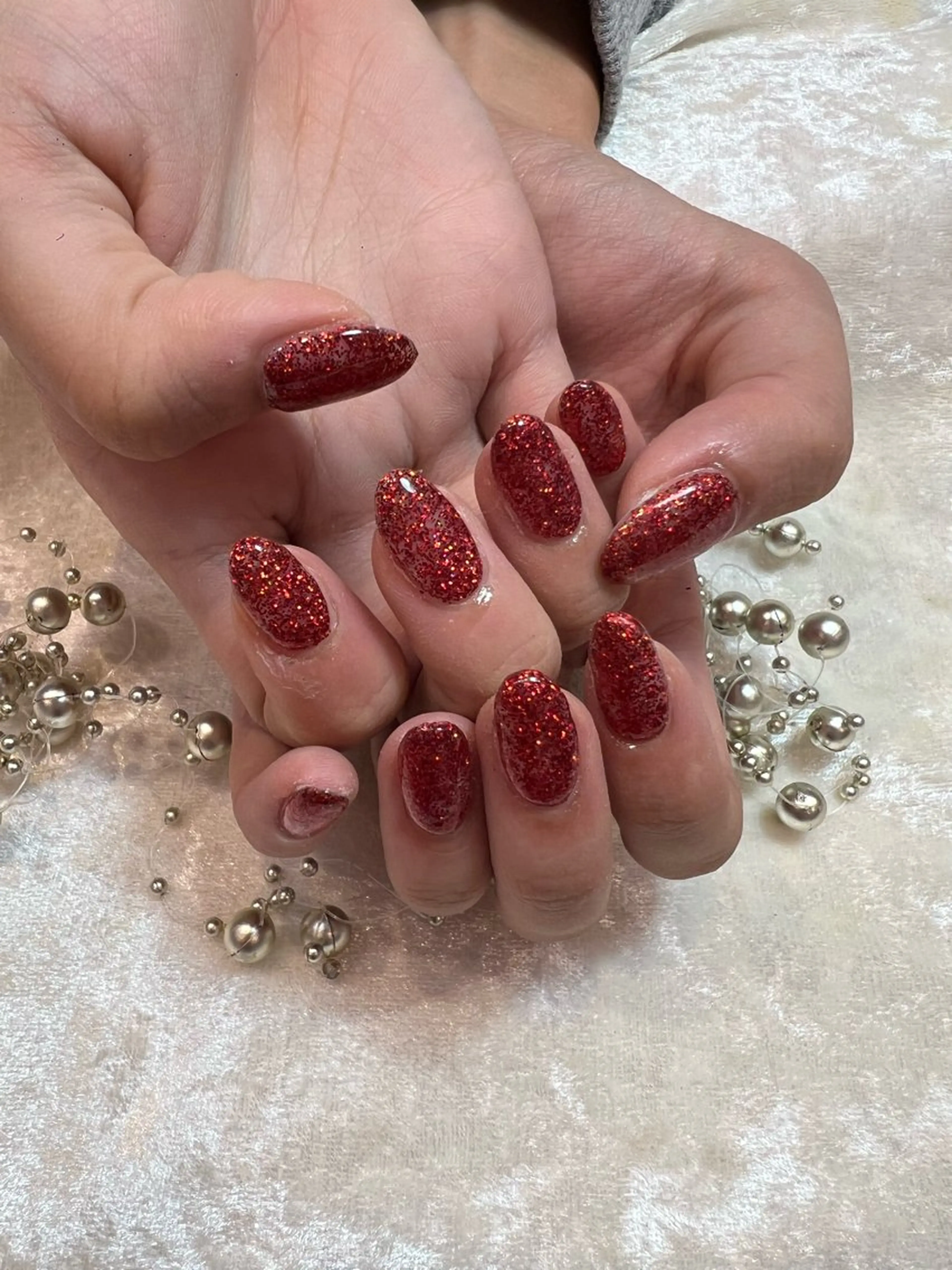 ネイル ラメ(グリッター) ワンカラーネイル ネイル＆まつ毛 COCONail 池袋東口所属・COCONeil 井上のネイルデザイン