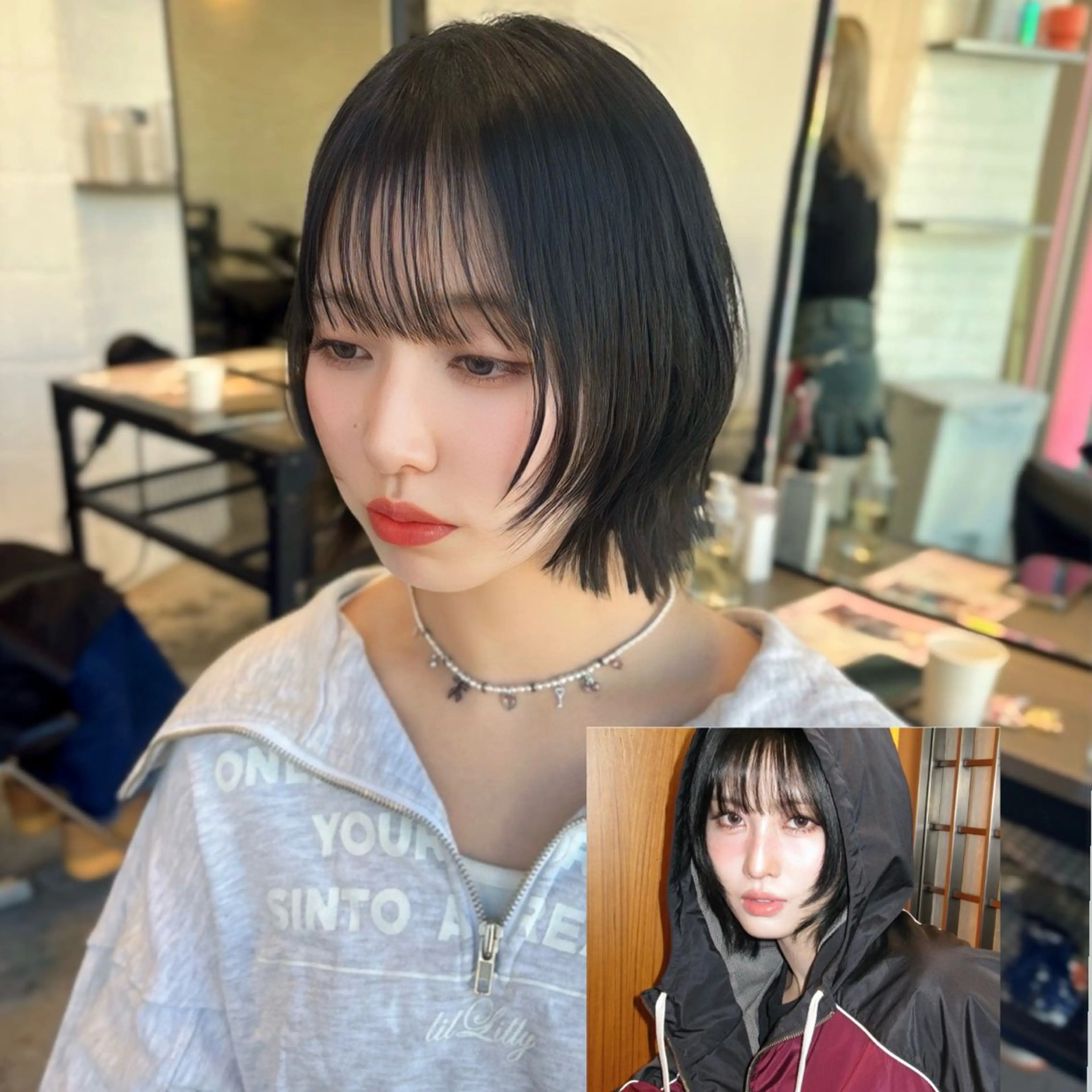 ミディアム カラー ヘアアレンジ カット ヘアカラー トリートメント レイヤーカット指名 No.1💖マユカのヘアスタイル