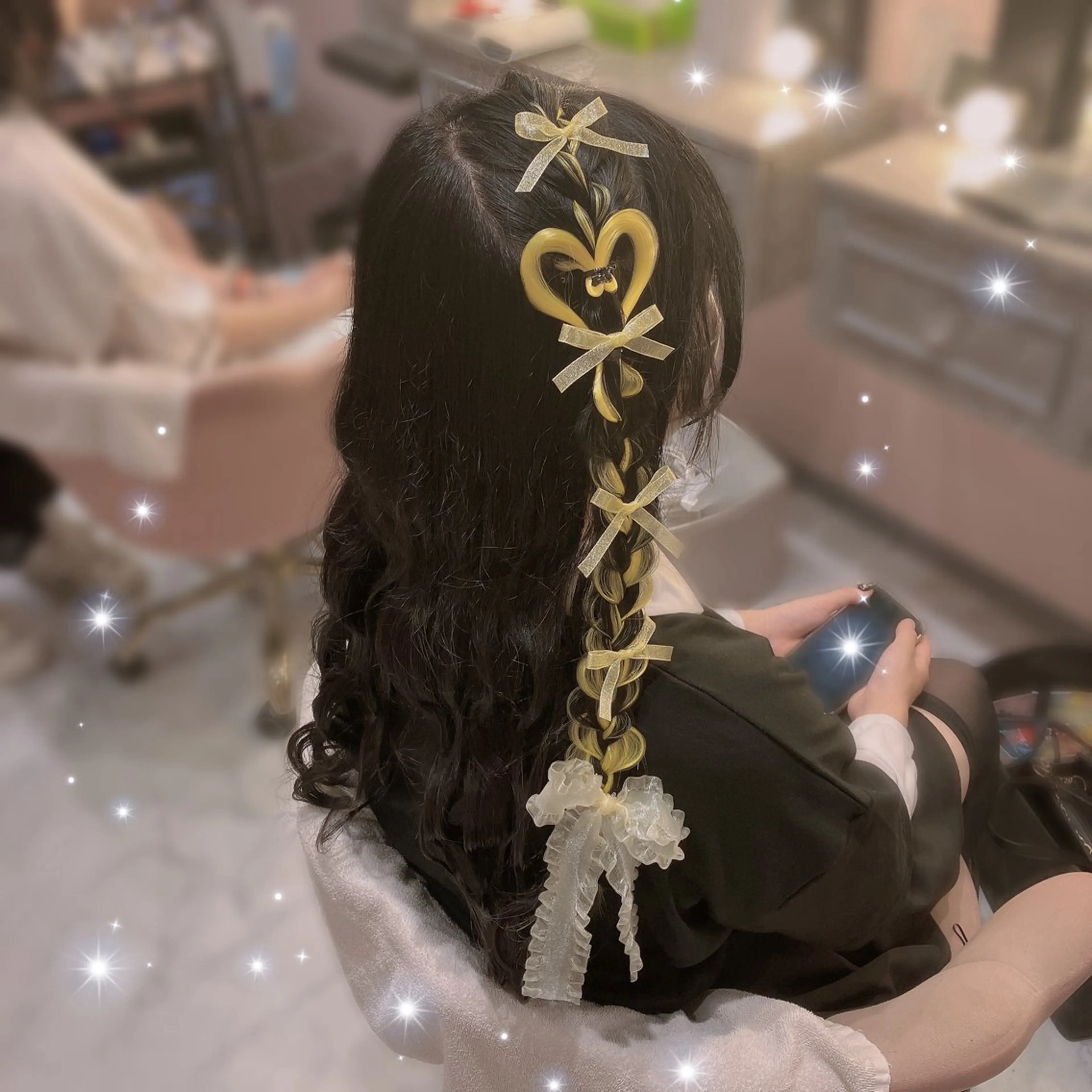 ロング ヘアアレンジ エクステ ヘアセット Seventeen 秋葉原　୨୧ あすかのヘアスタイル