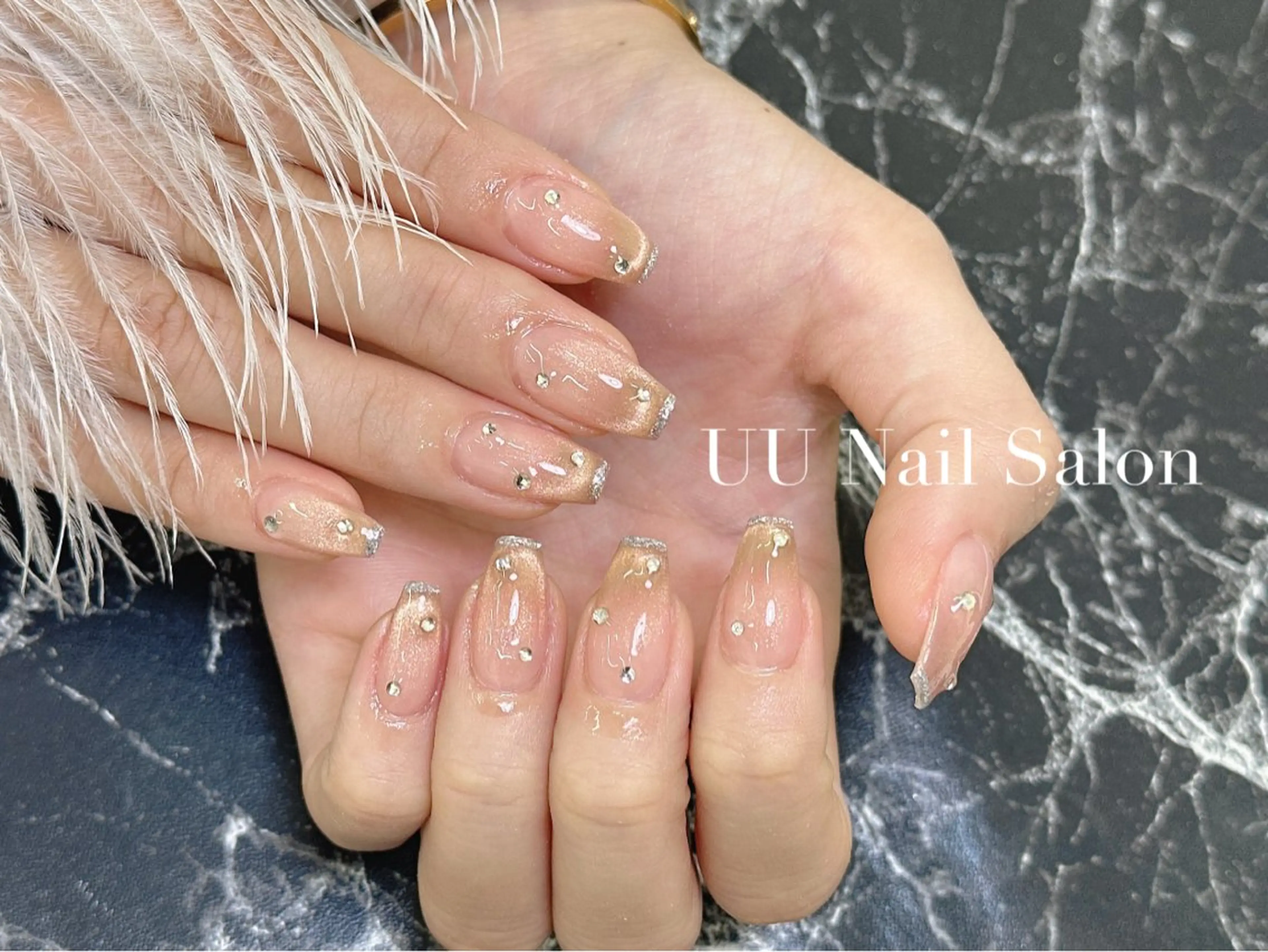 ネイル ストーンネイル ハンドネイル UU Nail Salon 西川口のネイルデザイン