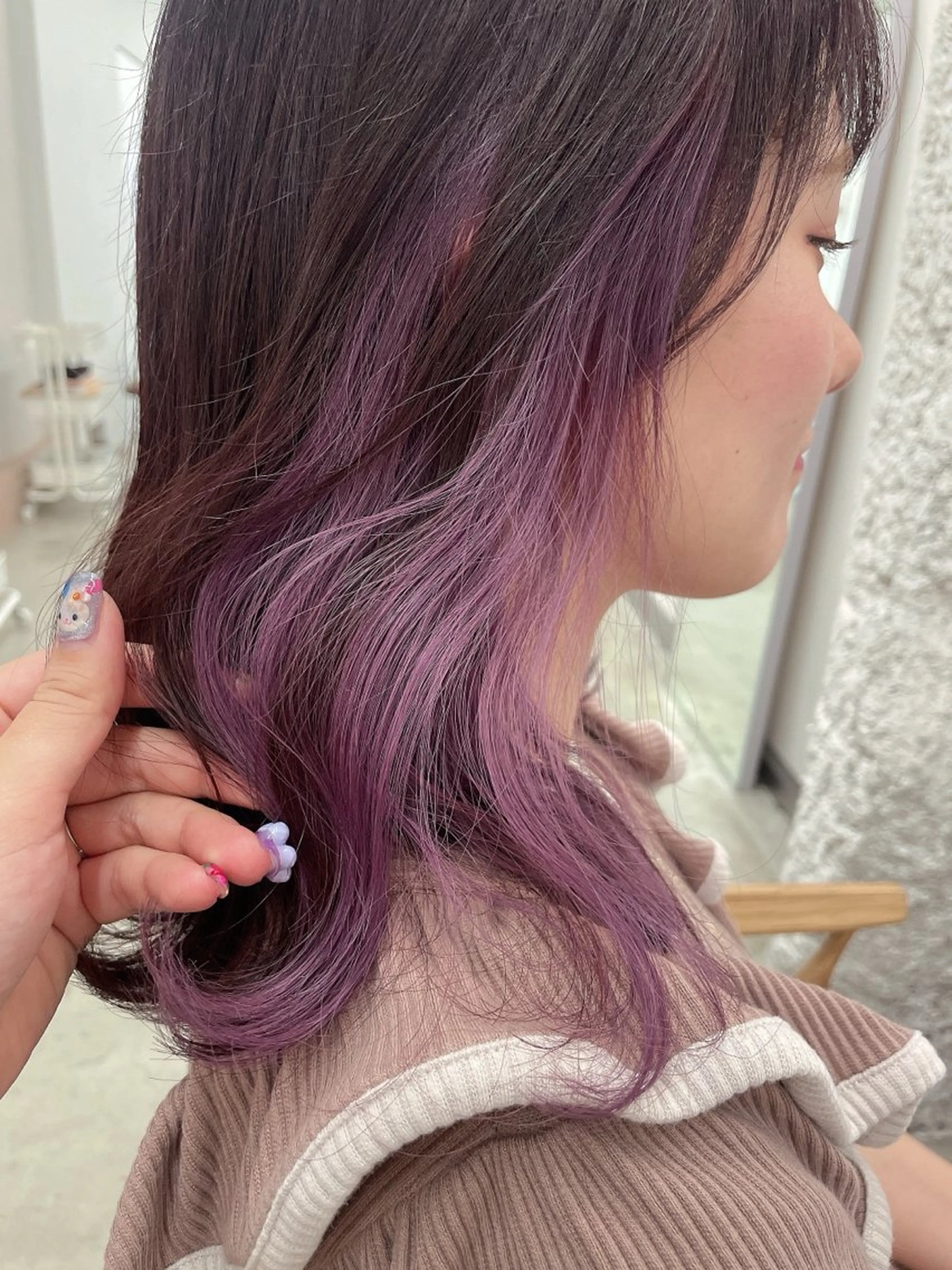 セミロング カラー カット ヘアカラー 🌷花屋併設🌷 西松さらのマツエク・マツパデザイン