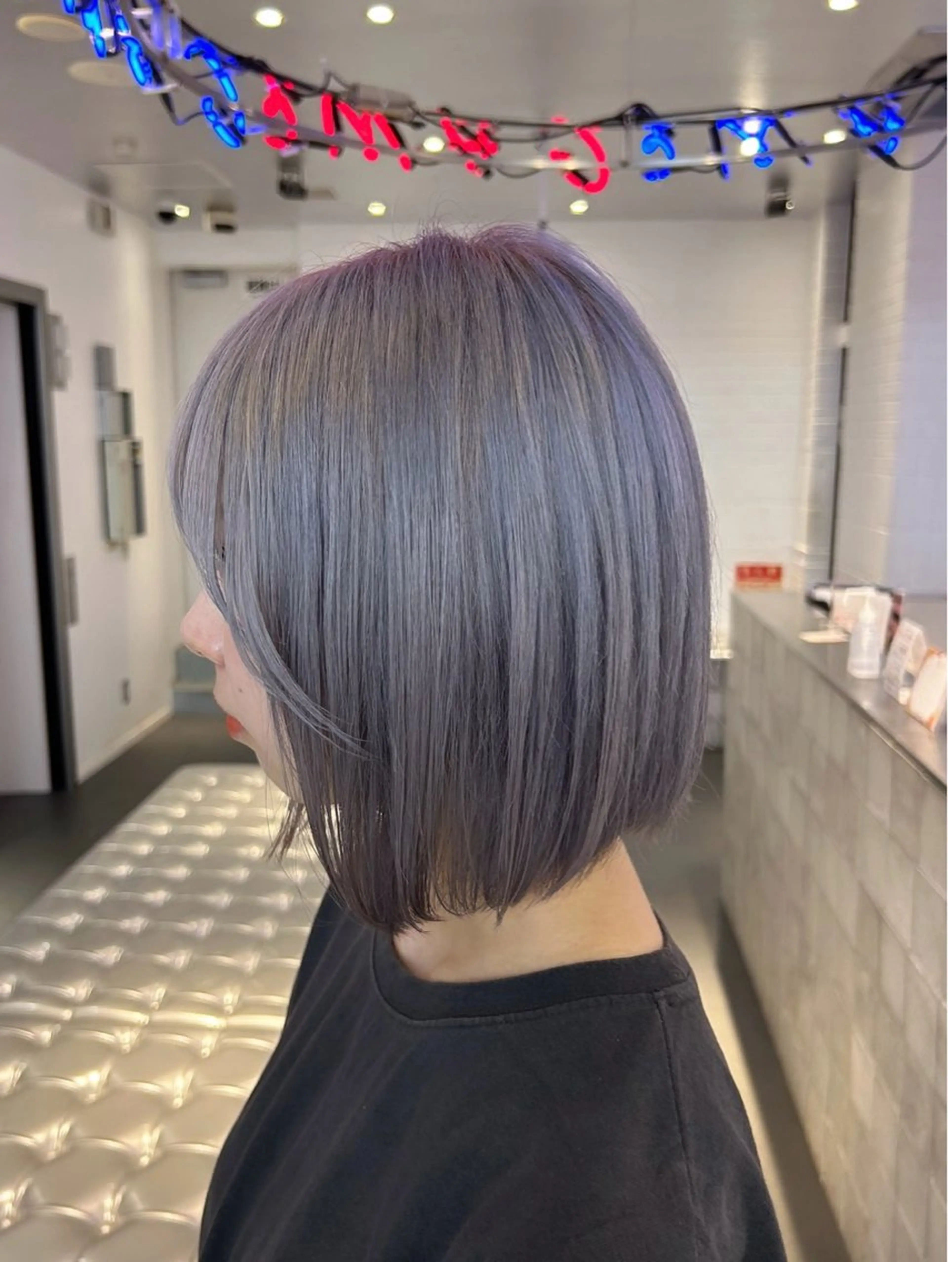 ショート パーマ ボブ エクステ 外国人風カラー 卒業式のヘアスタイル レイヤーカット MiRI💜地毛級 エクステ✖似合わせ技のヘアスタイル