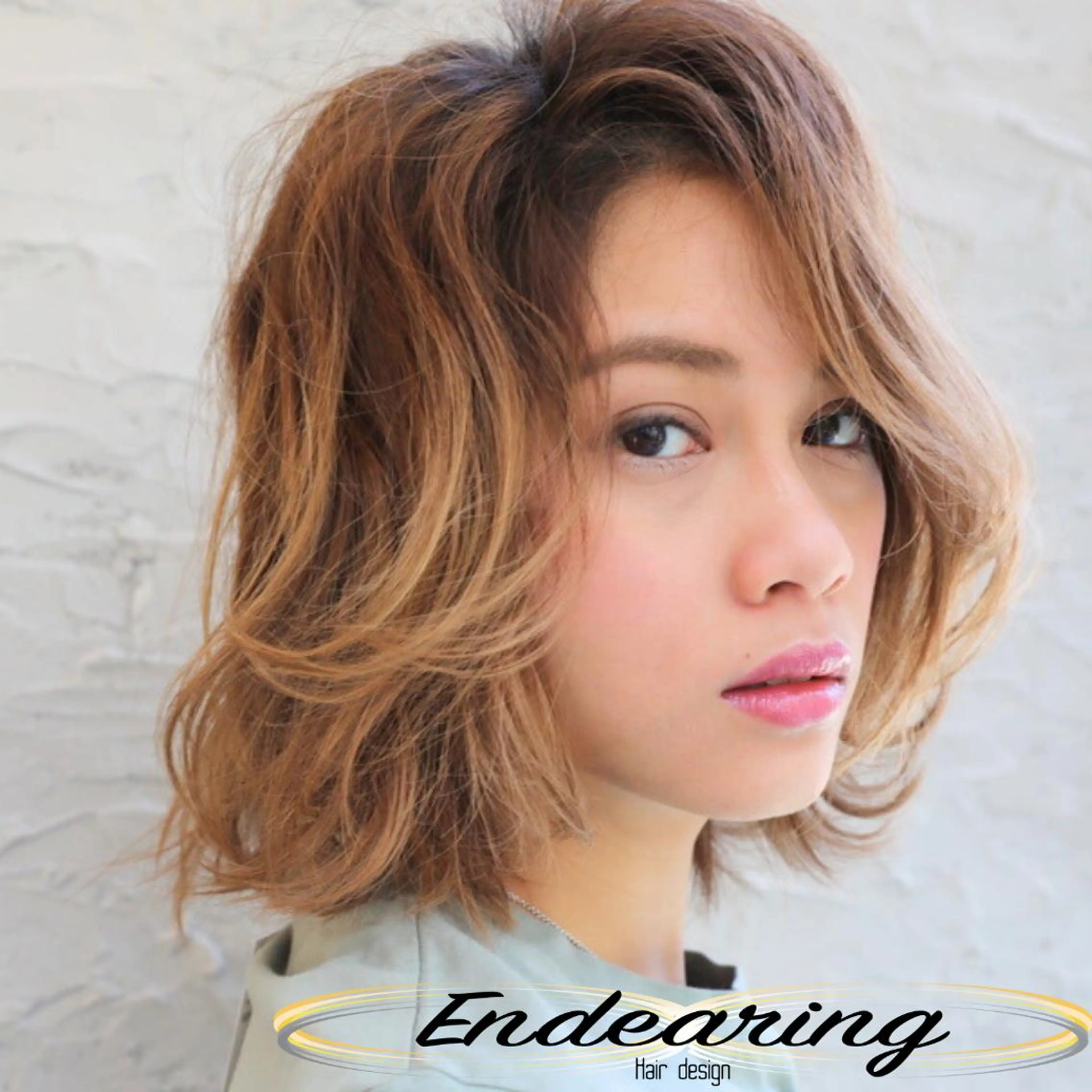 カラー ブリーチ グラデーションカラー ハイライトカラー ボブ カット ヘアカラー 柳田 怜那/銀座 Endearingのヘアスタイル