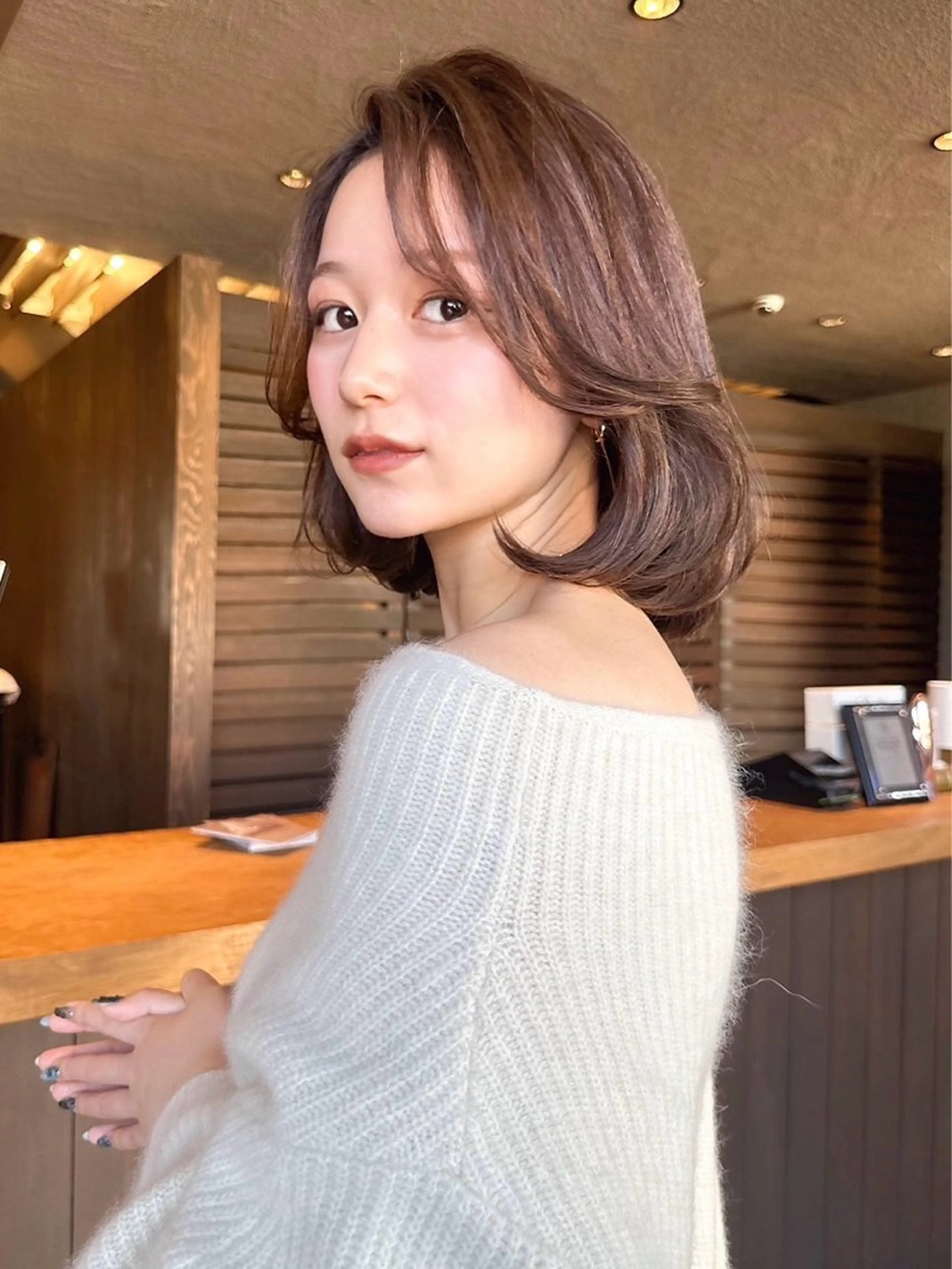 ショート アッシュ ハイライト 韓国風ヘア Lond jeloud （ロンドジュルード）所属・似合わせカットカラー Nanami♡のヘアスタイル