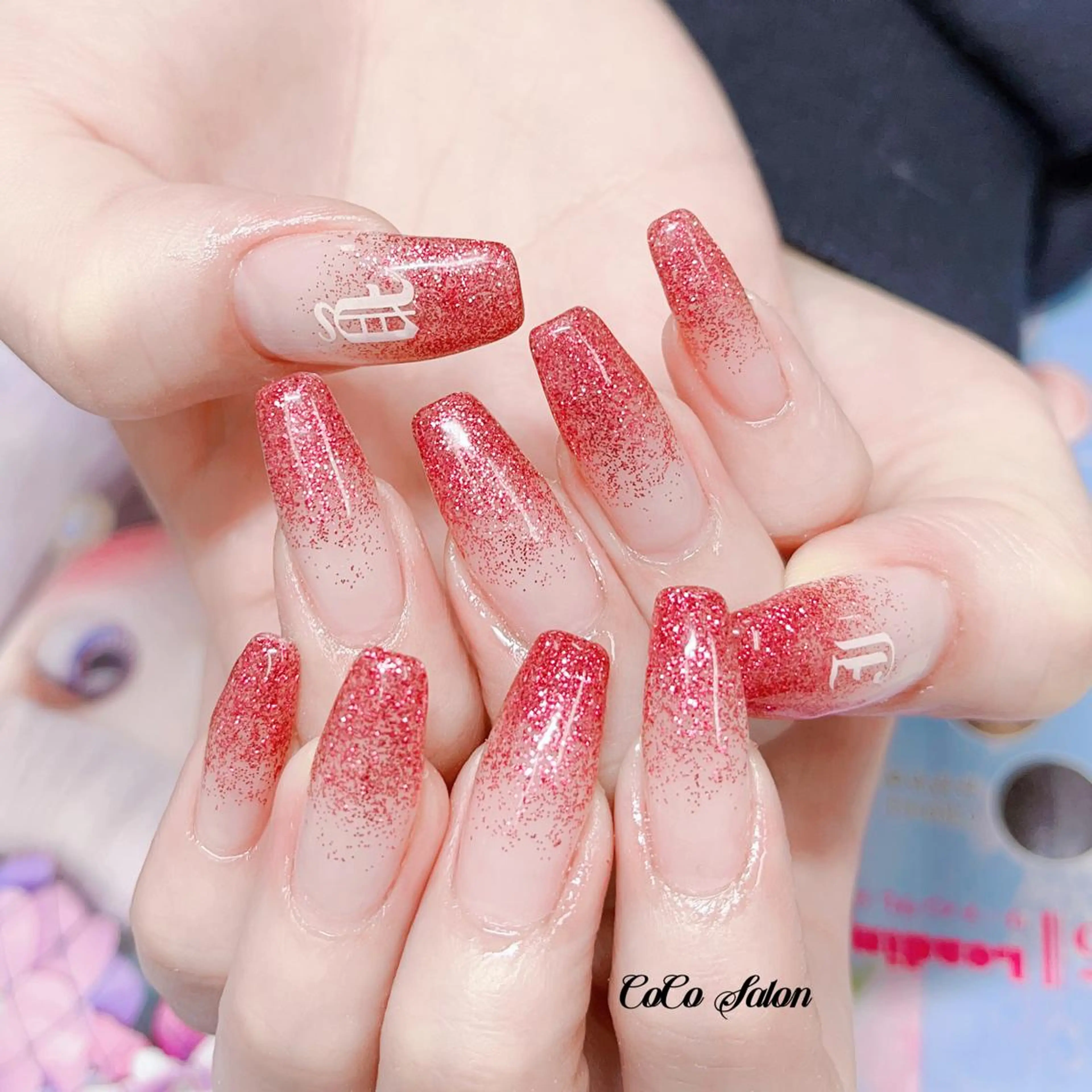 ネイル 入学式 長さ出し ジェルネイル グラデーション 卒業式 ハンドネイル CoCoSalon ネイル/まつ毛予約のネイルデザイン