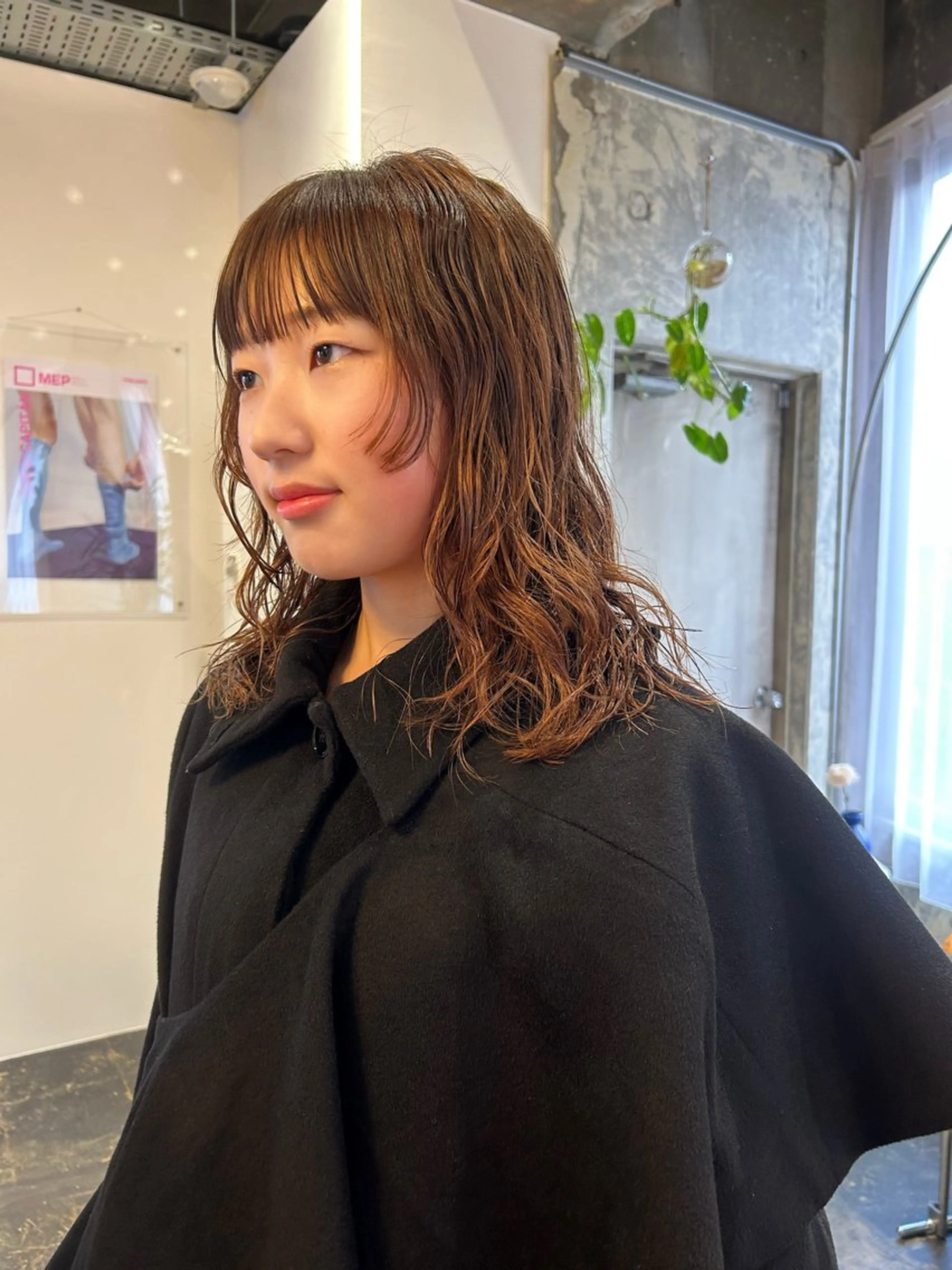 ミディアム パーマ カット パーマ Vibe所属・hanami パーマ/透明感カラーのヘアスタイル