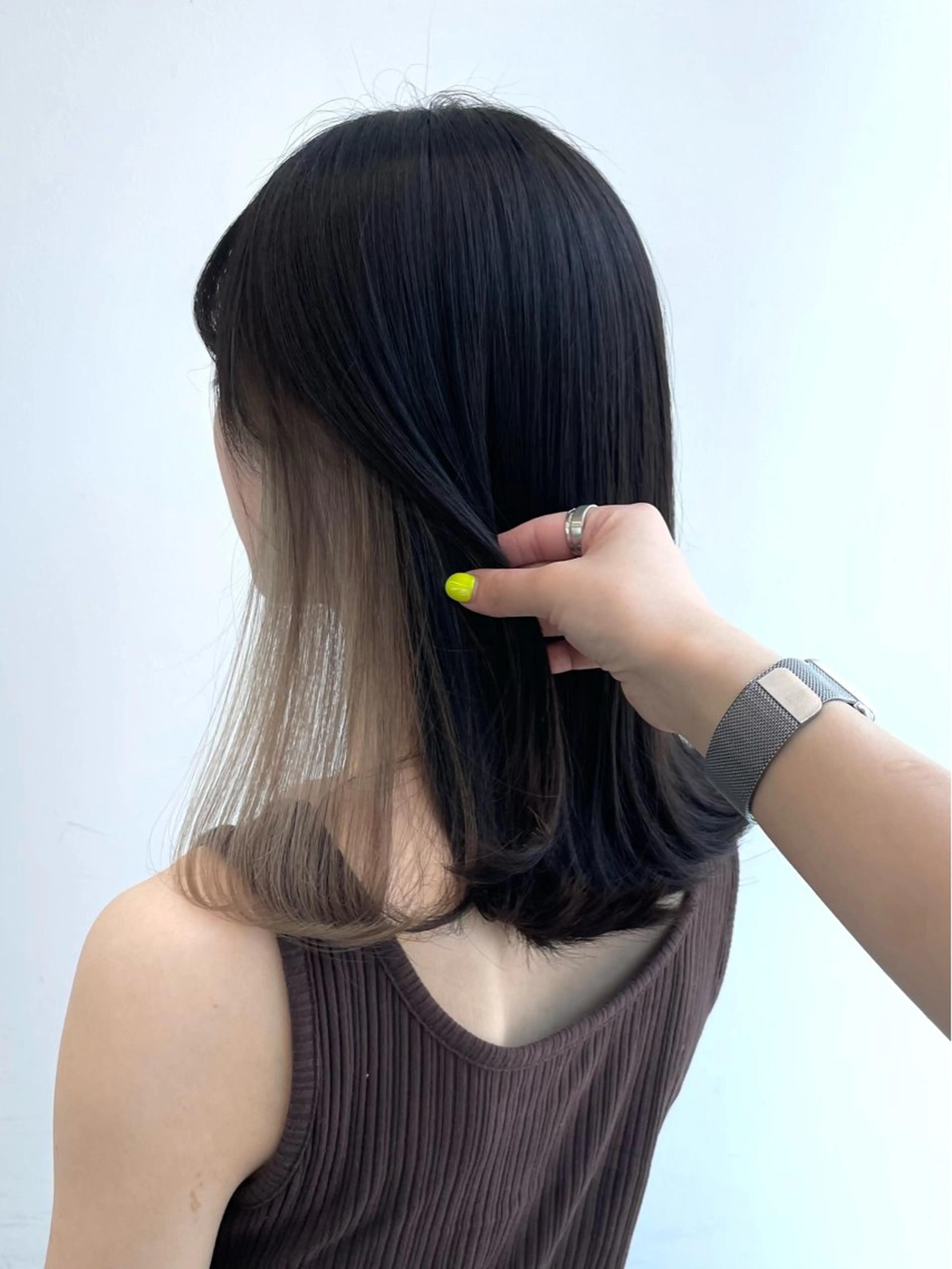 ロング カラー バレイヤージュ ブリーチ ケアブリーチ ダブルカラー グラデーションカラー Rikuto/原宿 /バレイヤージュのヘアスタイル
