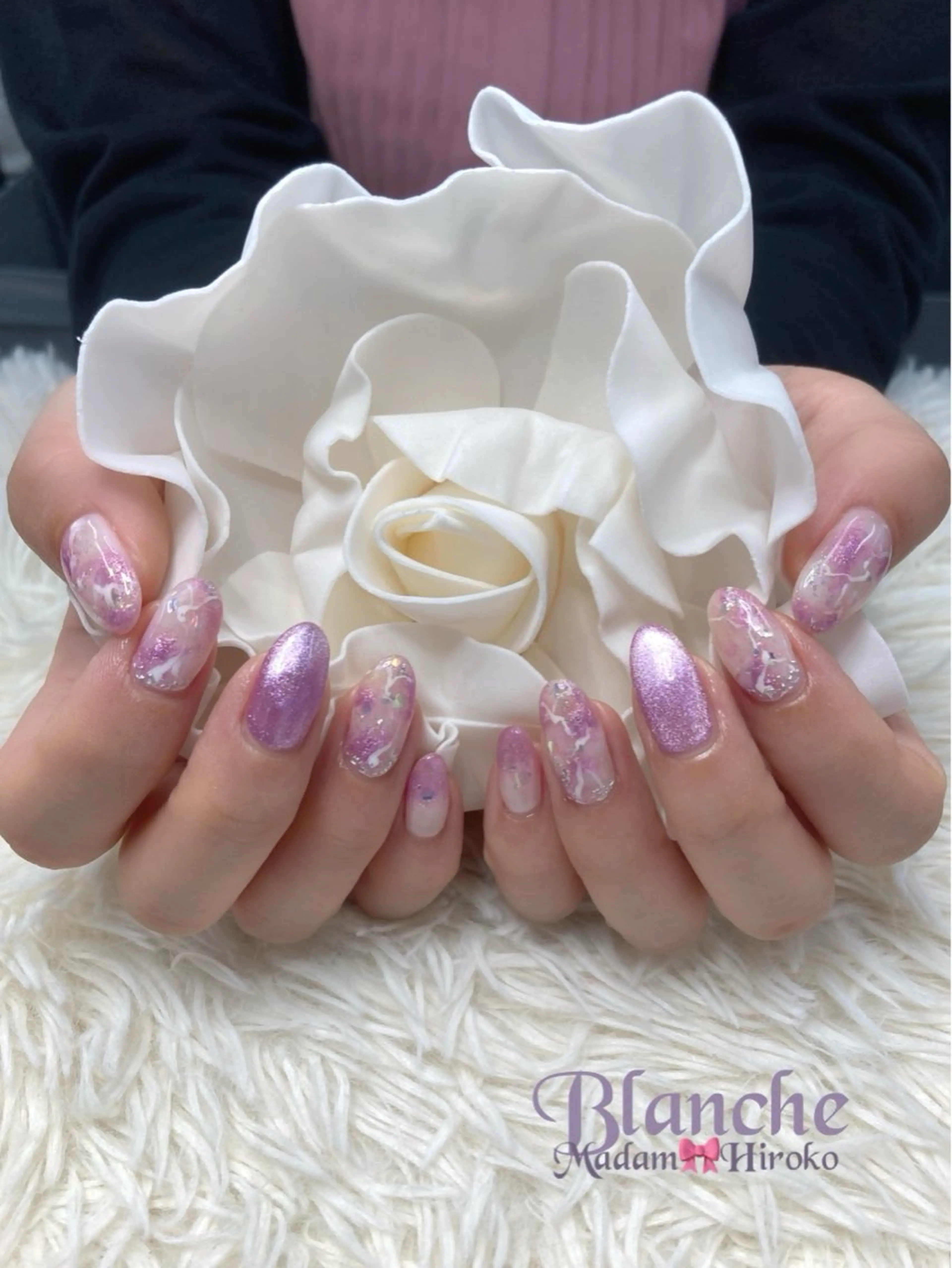 ネイル ニュアンスネイル パープル Lianネイル 寛子Lianのネイルデザイン