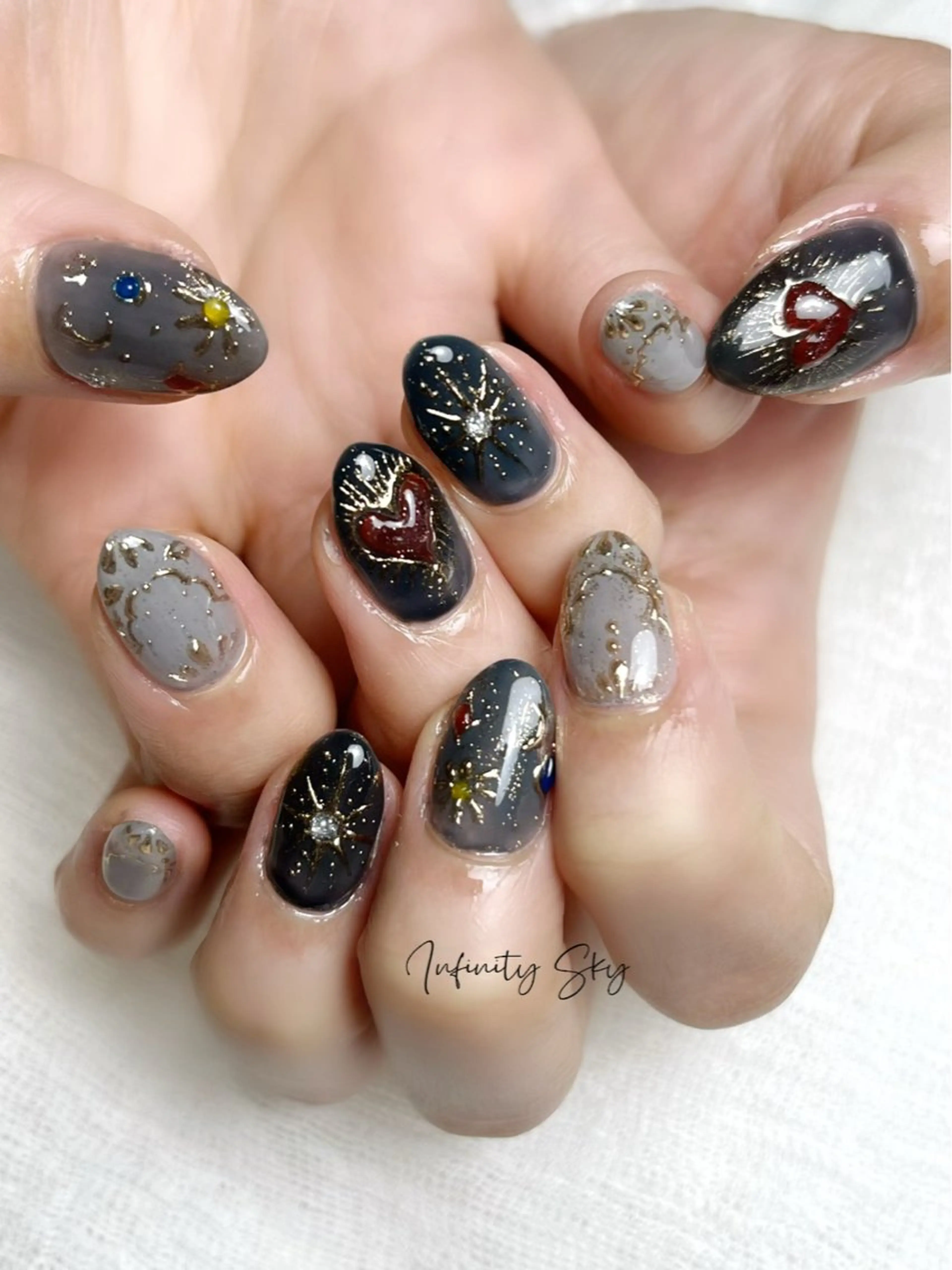 ネイル アートネイル infinity skyのネイルデザイン