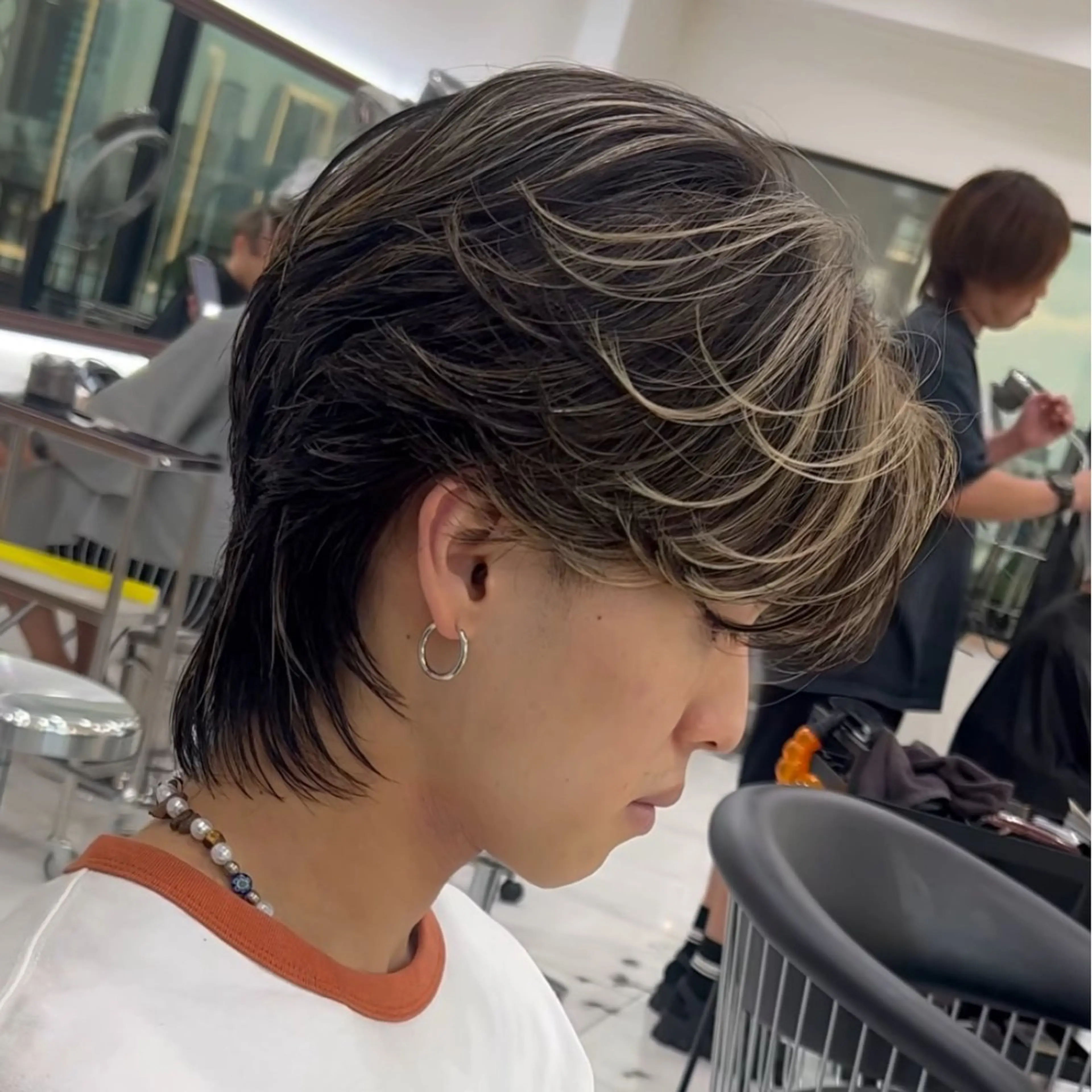 メンズ メンズハイライト メンズメッシュ カット ヘアカラー 白髪ぼかしメッシュ/ 大人メッシュ/ゆうとのヘアスタイル