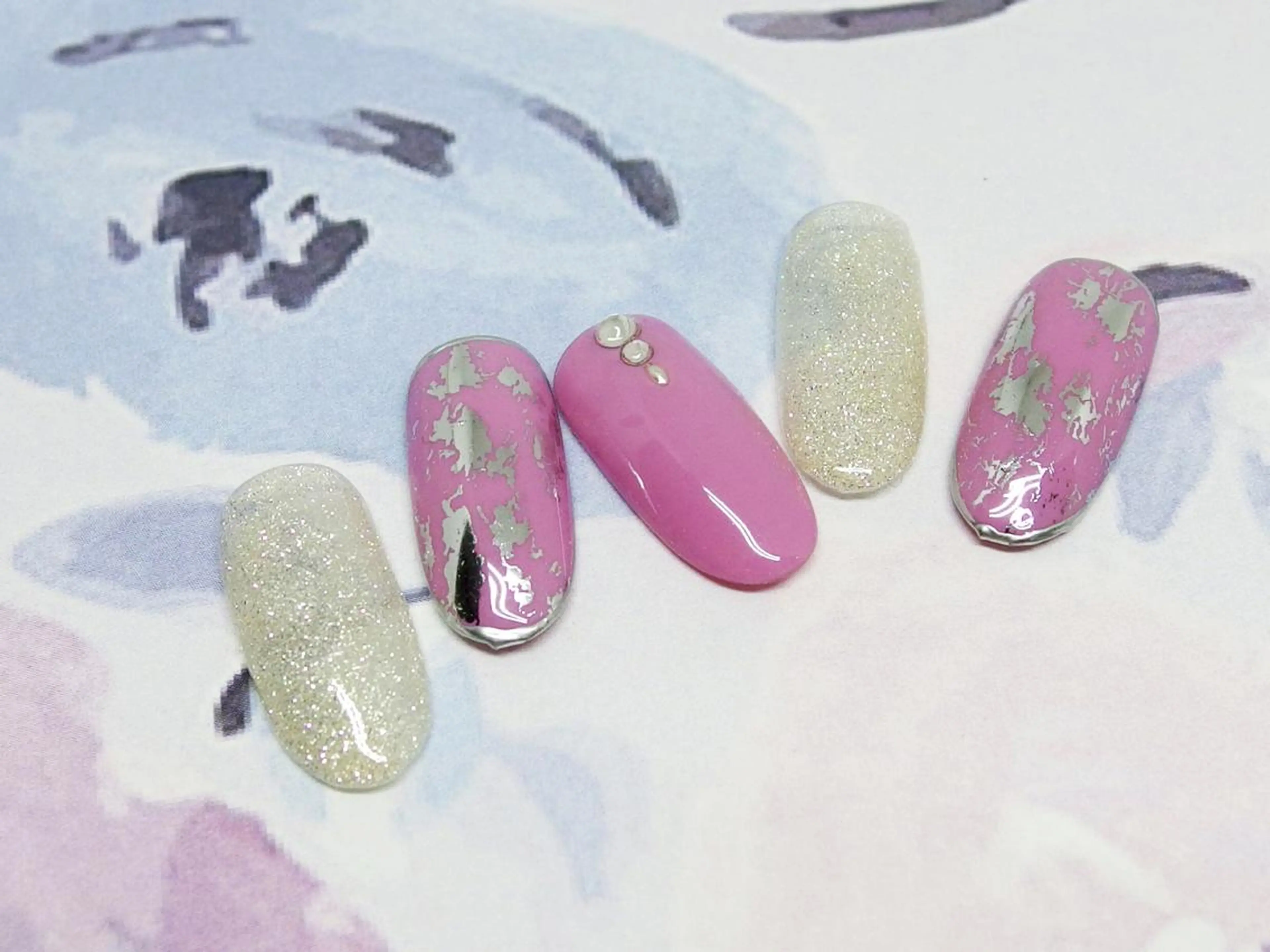 ネイル ピンク ハンドネイル ティーエヌ 金山駅東口店のネイルデザイン