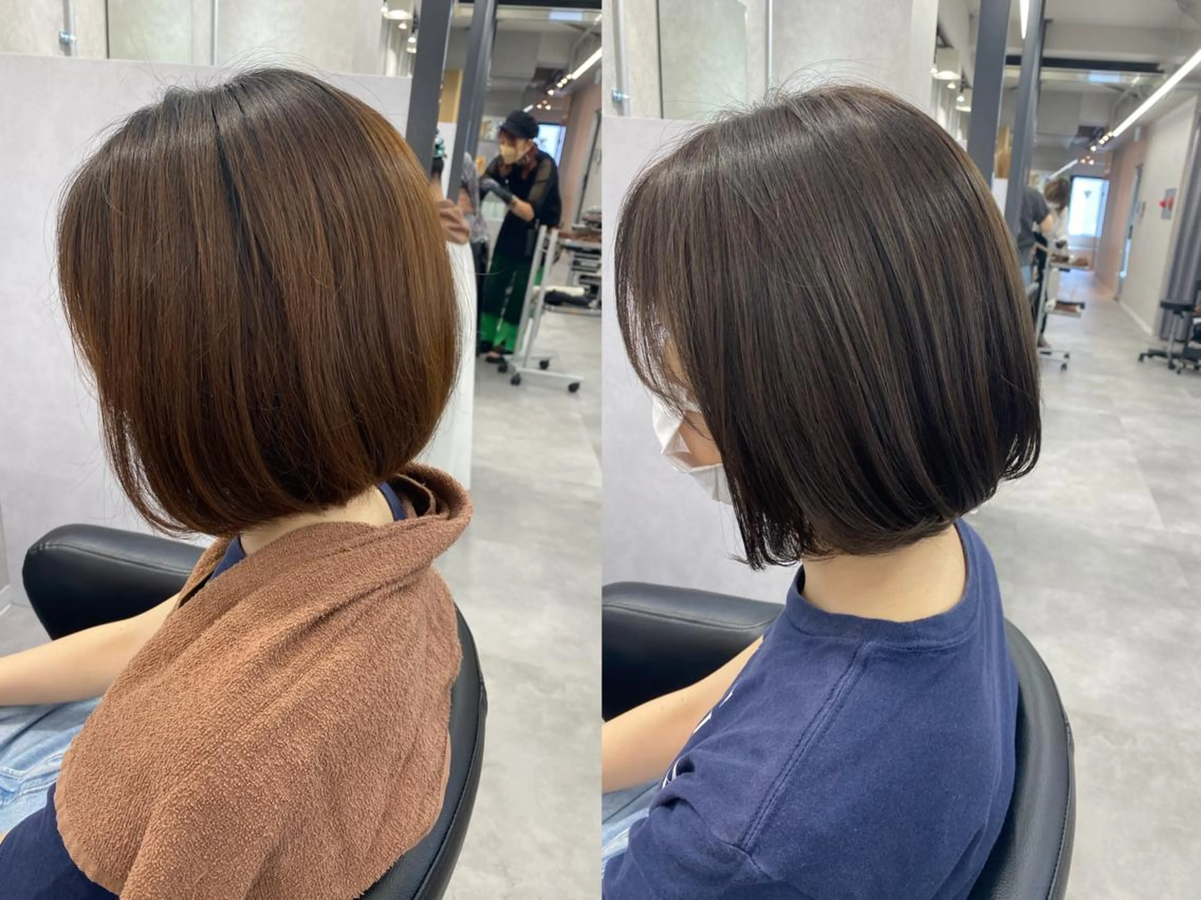 ショート カラー 透明感カラー グレージュ イルミナカラー オリーブグレージュ オリーブグレー 🌸Bob🌸 市井友佳子のヘアスタイル