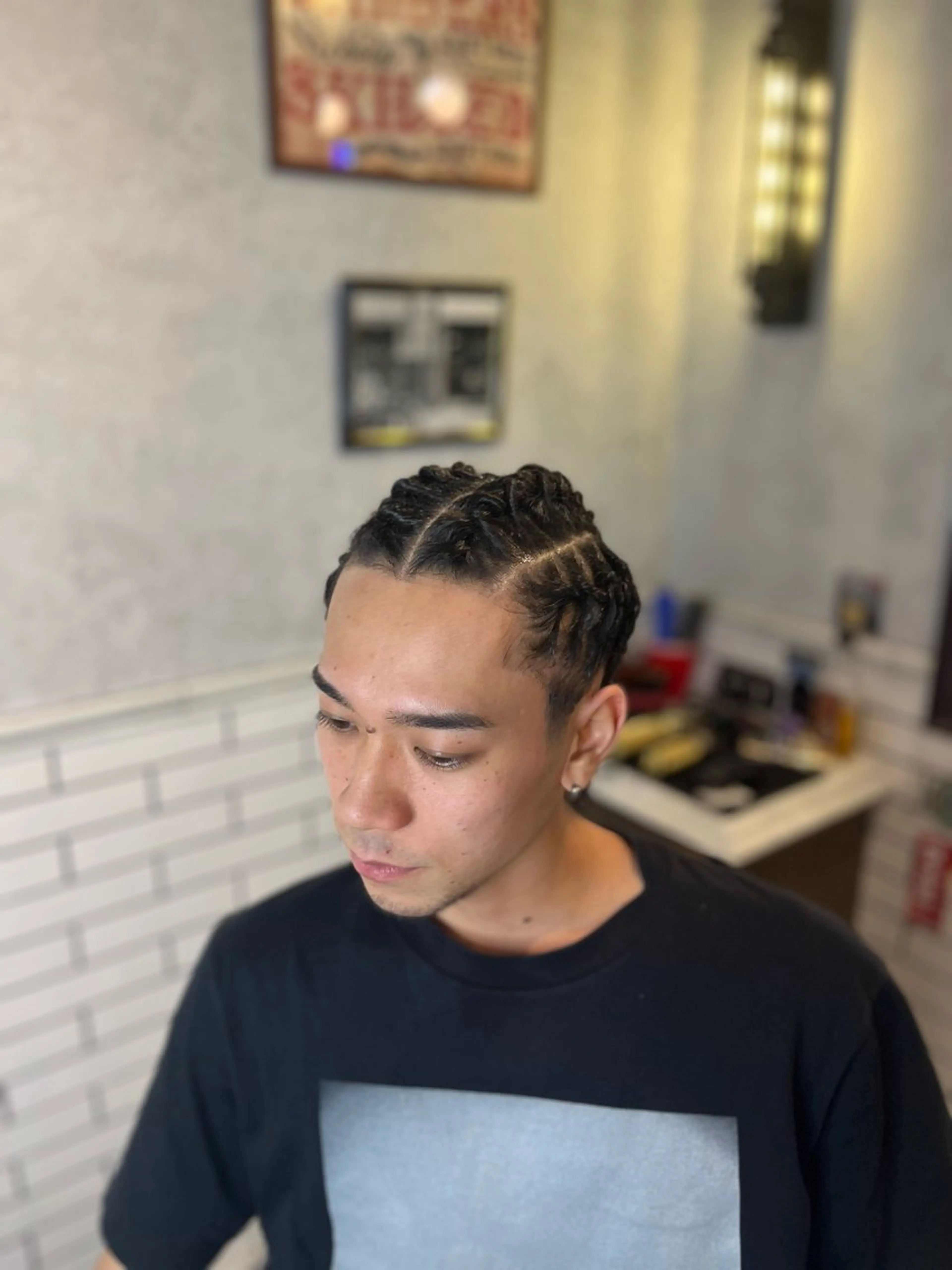 ミディアム カット ヘアセット BARBER BROS長堀店所属・西川 輝のヘアスタイル