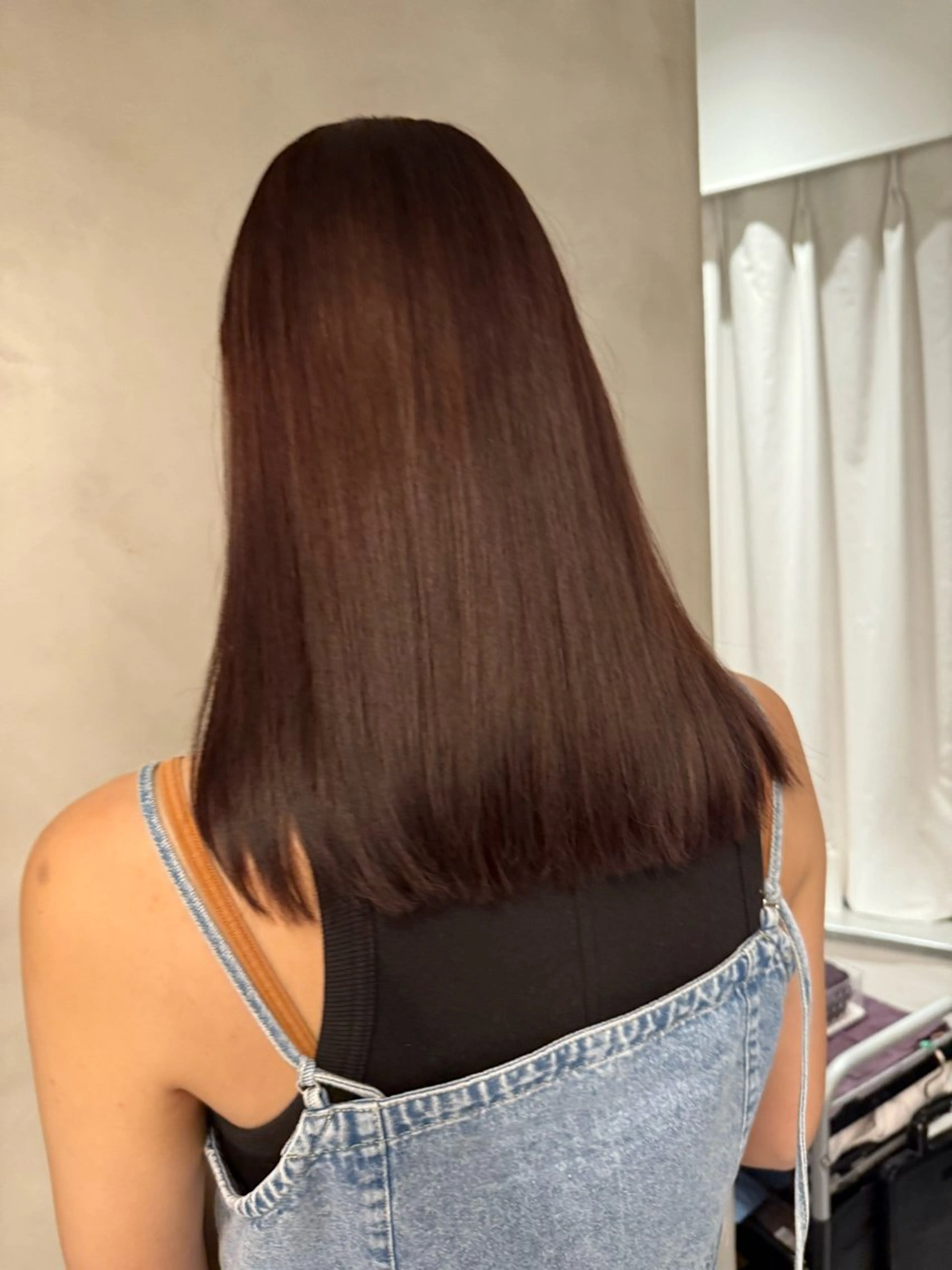 ロング カラー ヘアアレンジ ブラウンカラー マロンブラウン 垢抜け韓国風ヘア カラーMIKUのヘアスタイル