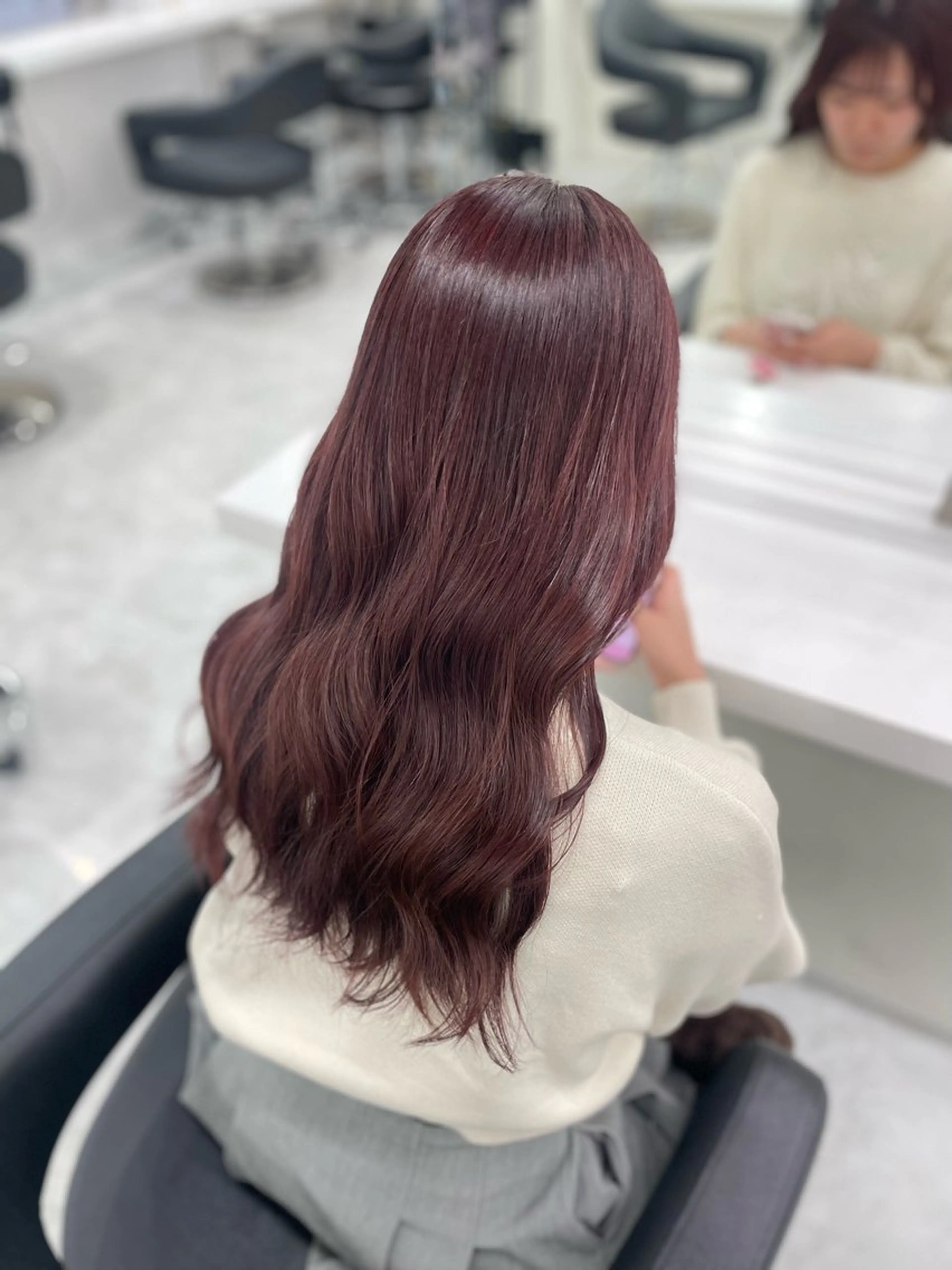 ロング ピンクブラウン 髪質改善 トリートメント ヘアカラー お洒落暖色 🍒AOI🍒のヘアスタイル