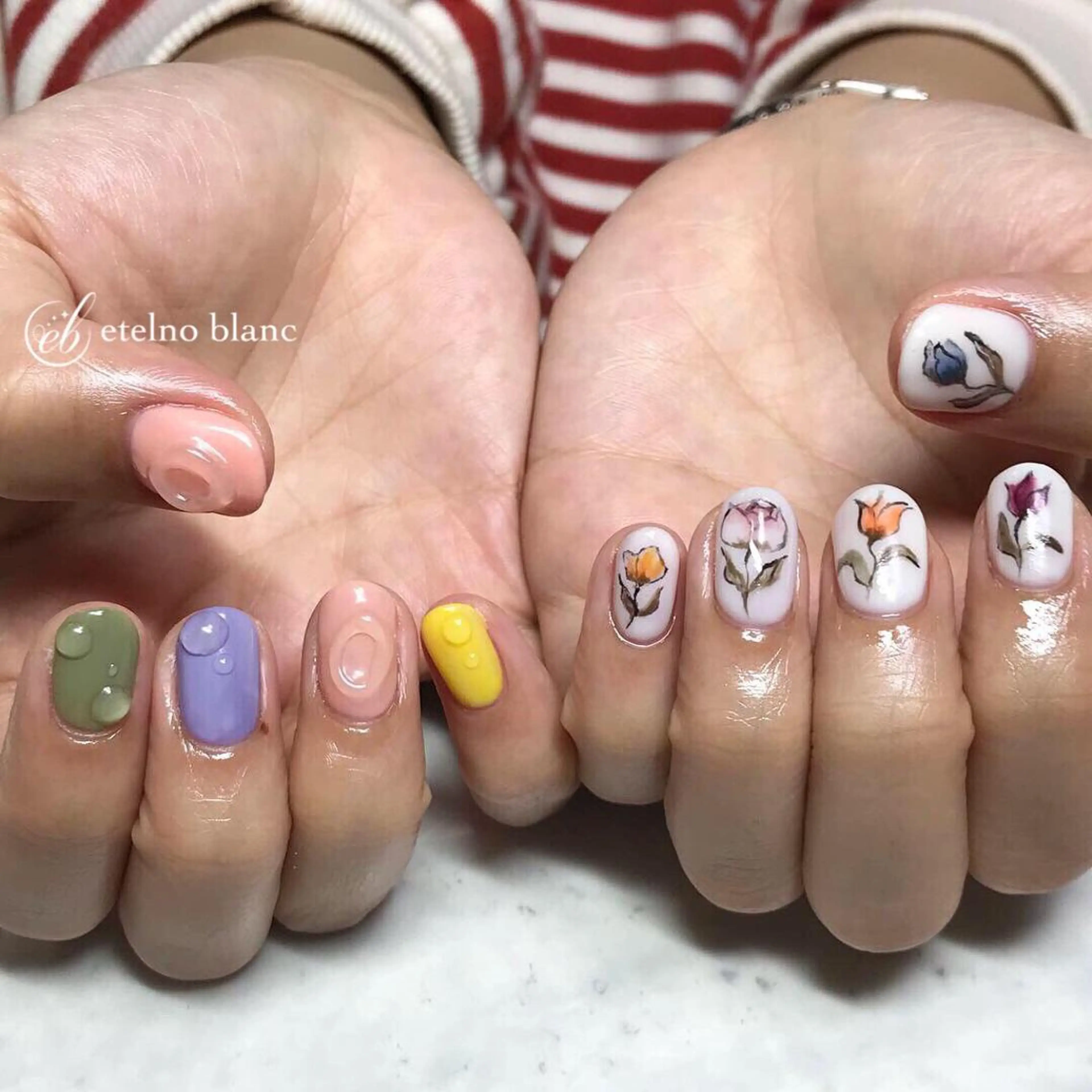 ネイル etelno blanc中目黒のネイルデザイン