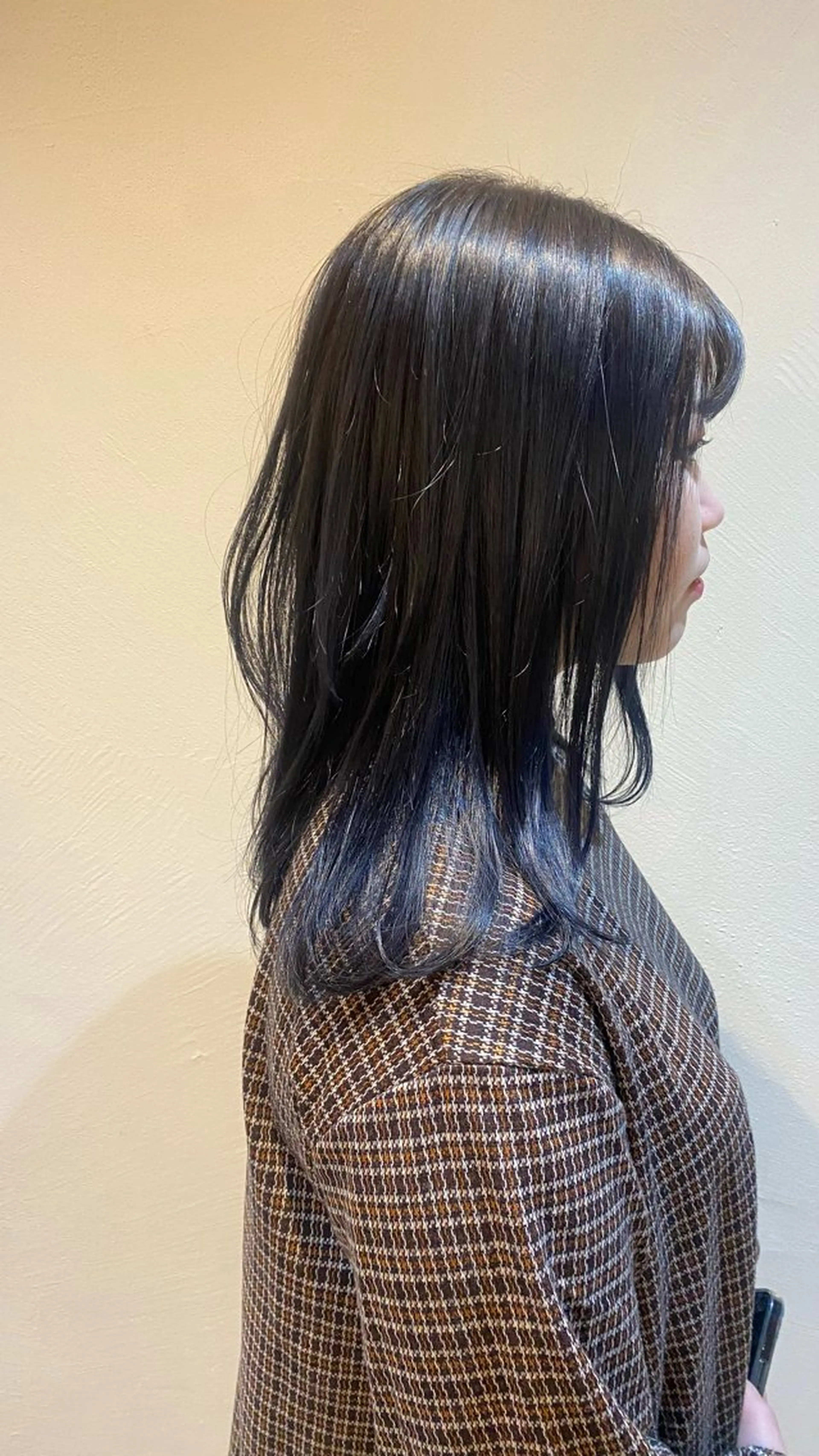 ミディアム カラー ネイビーカラー sourcecia所属・♡ MIOのヘアスタイル