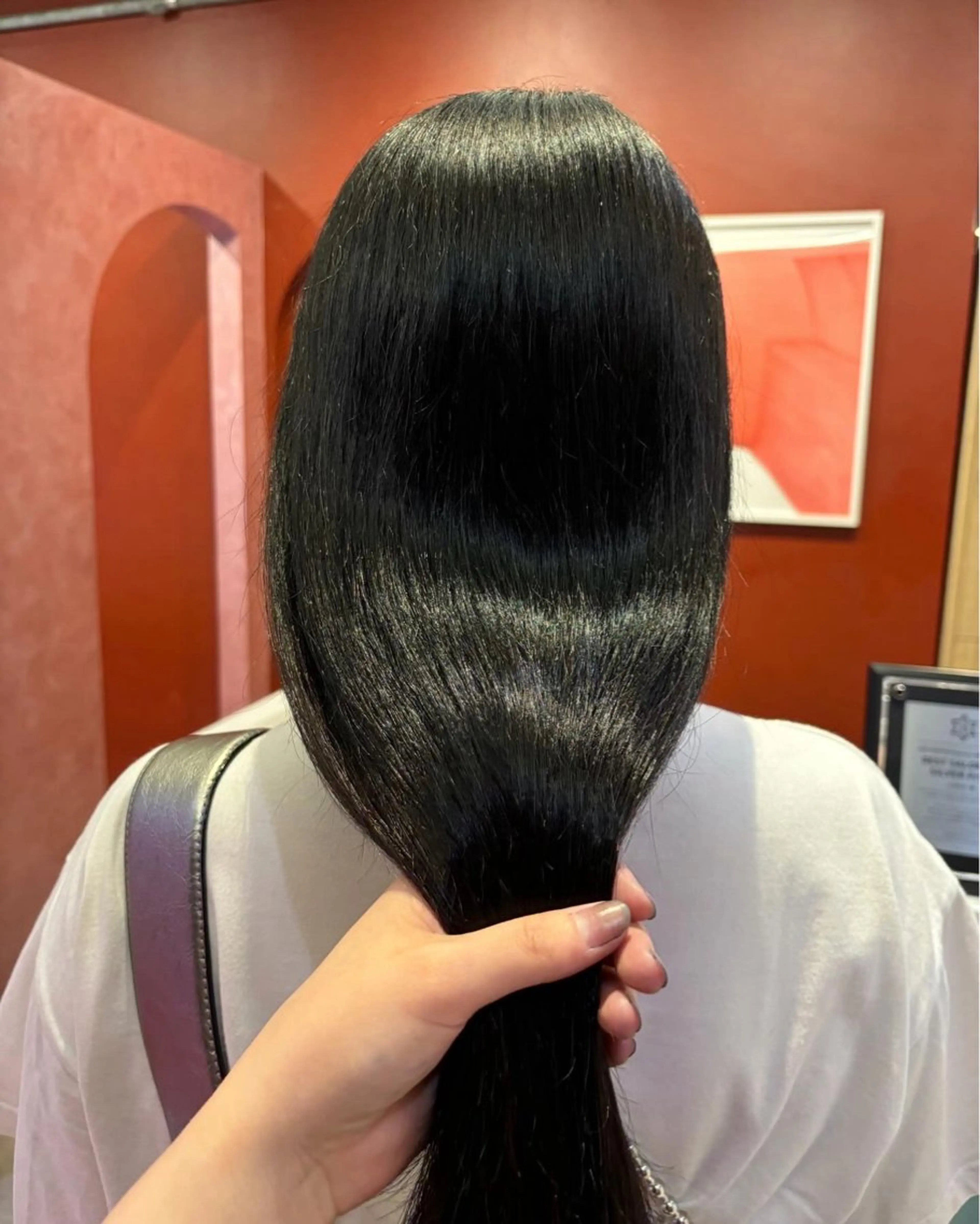 ロング カラー 黒髪 ブルーカラー ブルーブラック カラーリスト ちひろ🧸のヘアスタイル