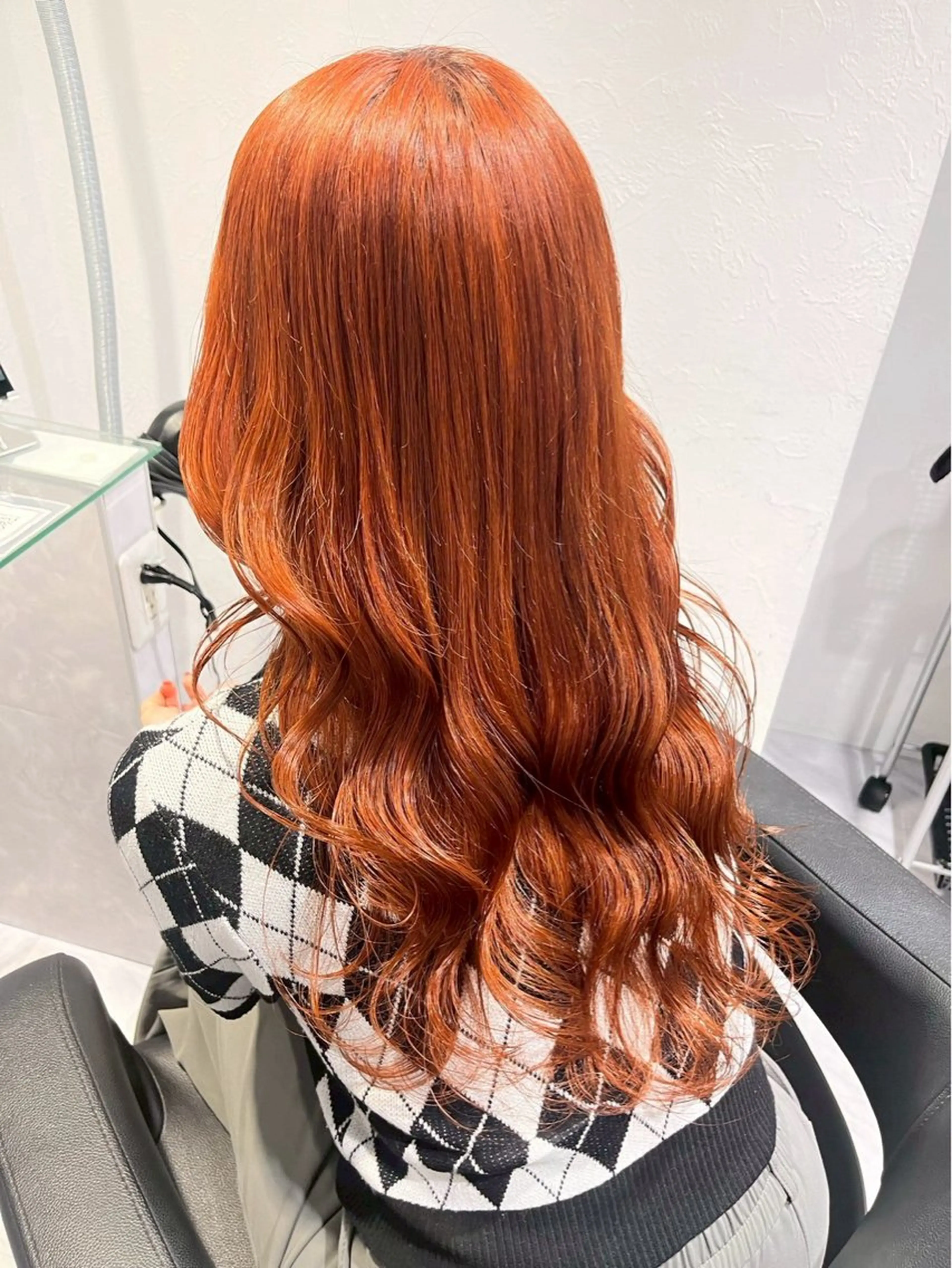 ロング カラー ワンカラーでできる 暖色カラーゆいりのヘアスタイル