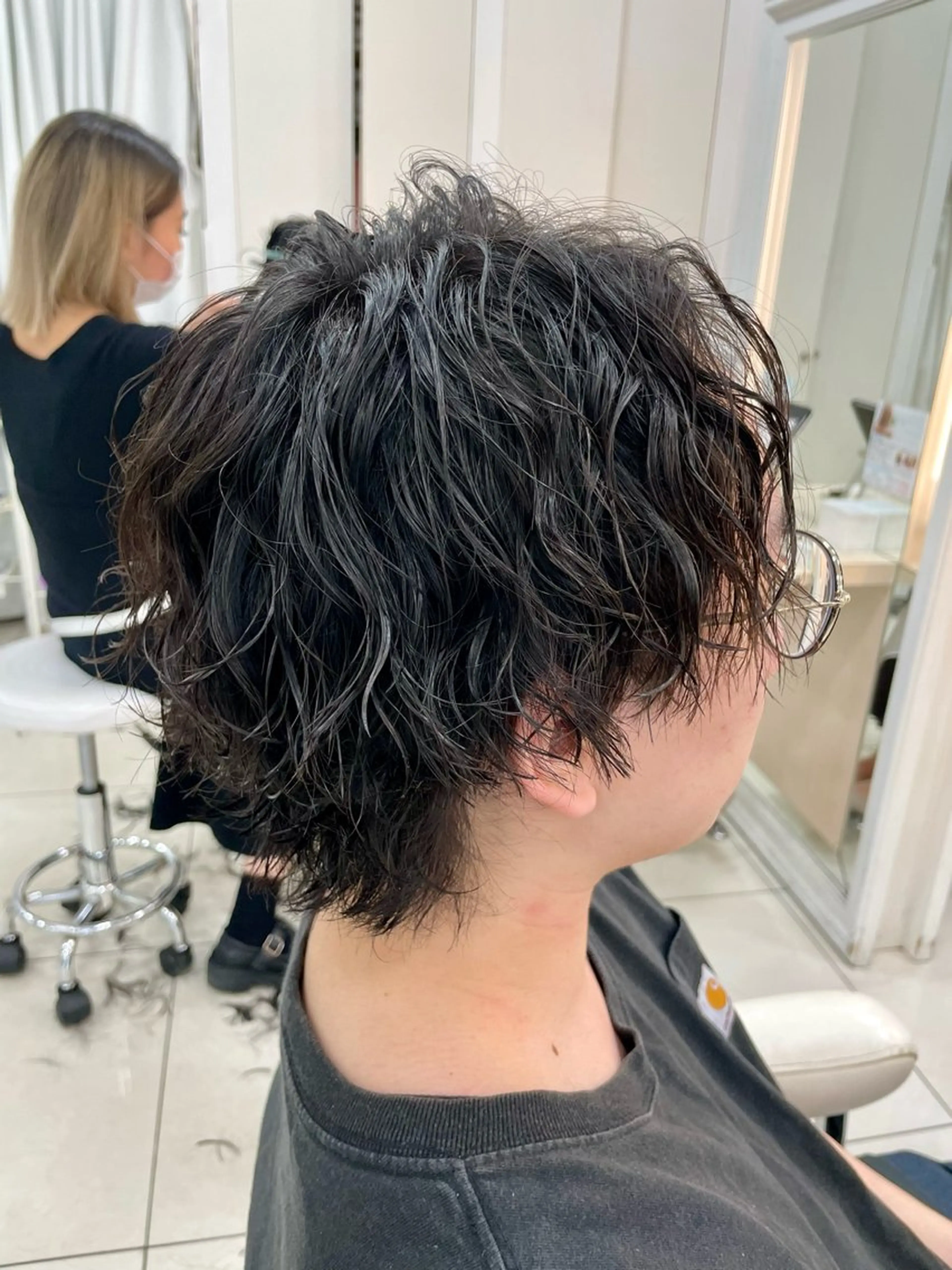 パーマ メンズ カット パーマ 伊佐 愛のヘアスタイル