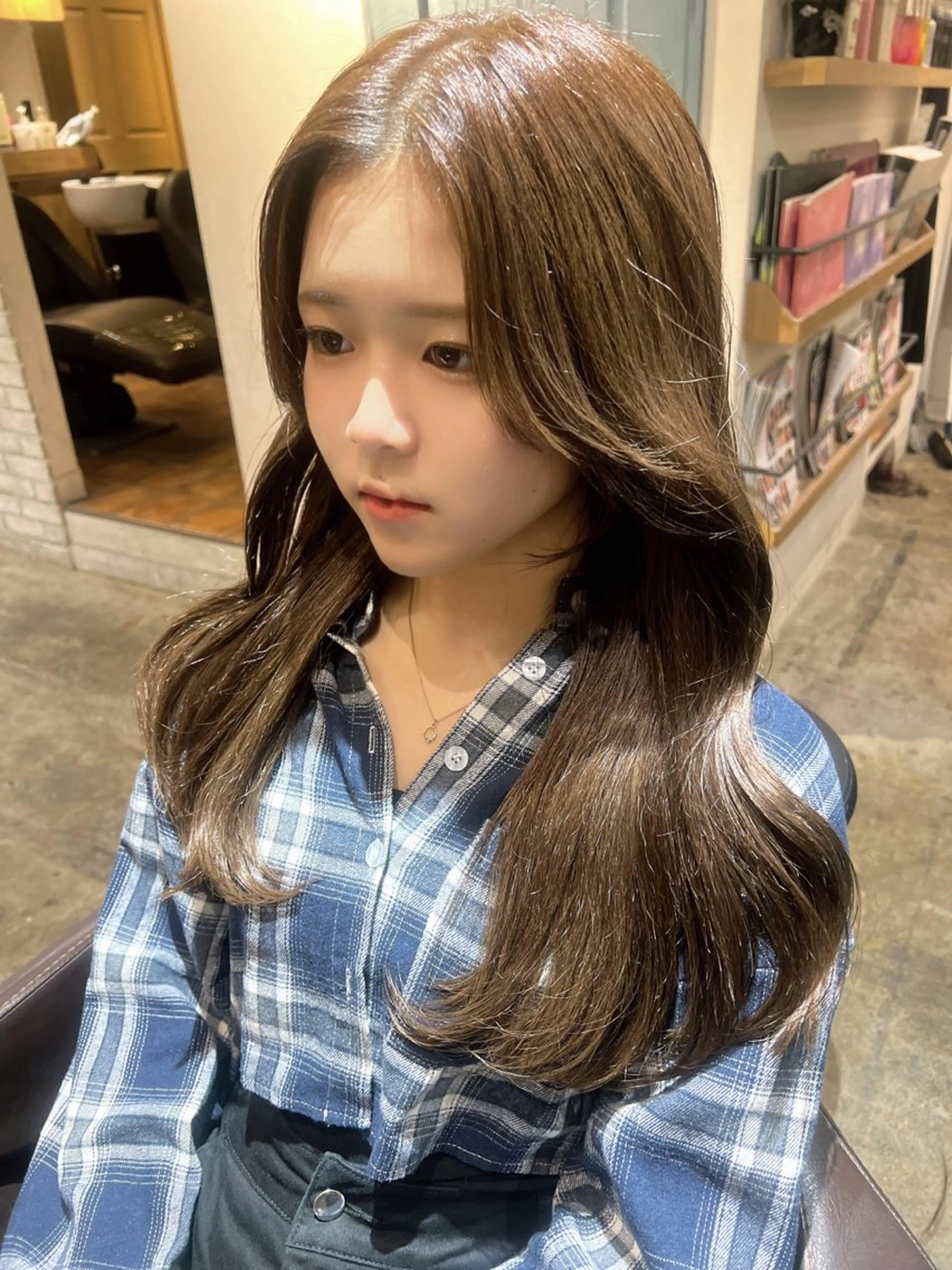 ロング カラー カット ヘアカラー トリートメント レイヤー×髪質改善 店長安藤光司🇰🇷のヘアスタイル