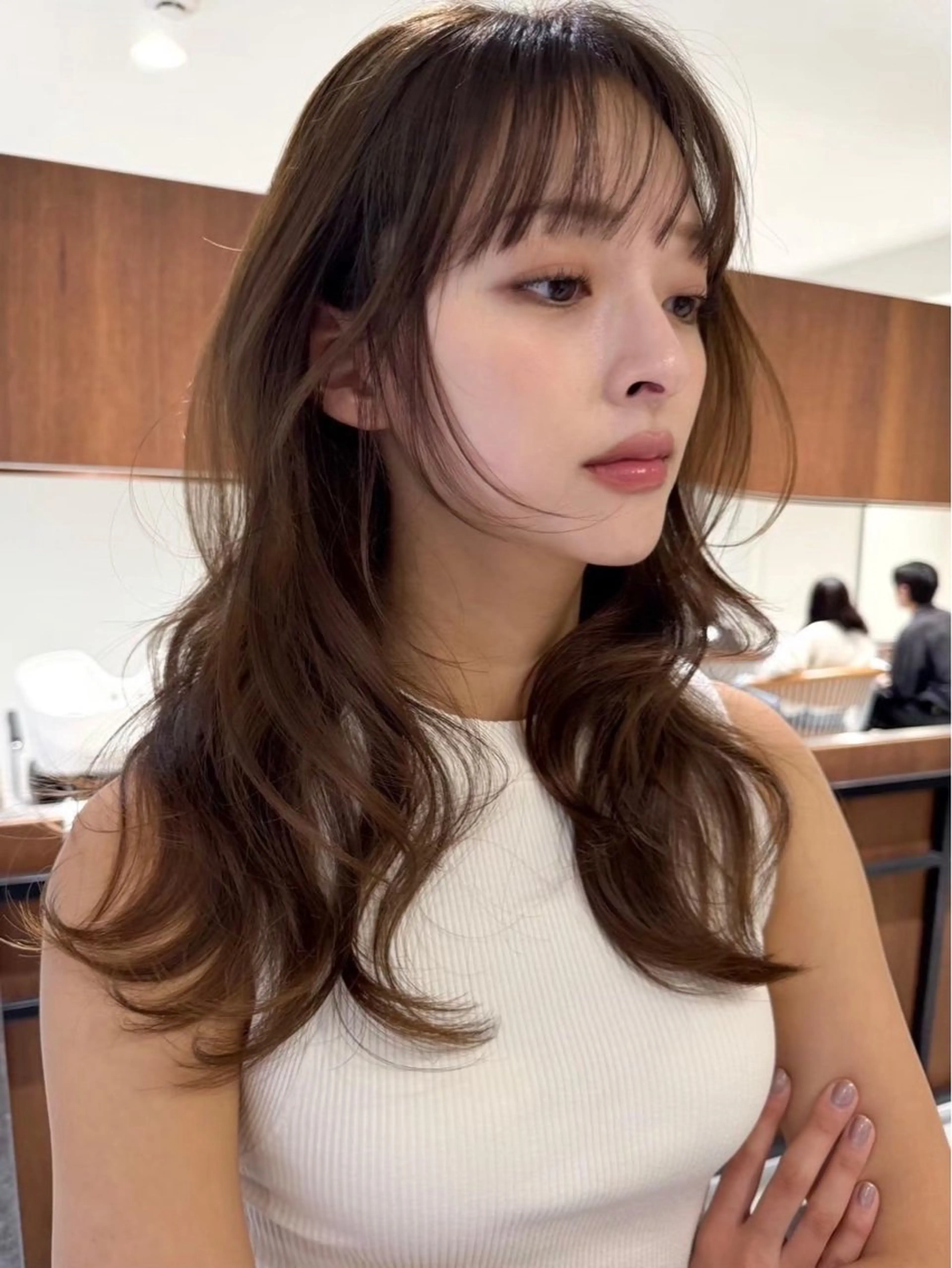 ミディアム カラー ヘアカラー ✨レイヤーカット/透 名感カラー特化✨のヘアスタイル