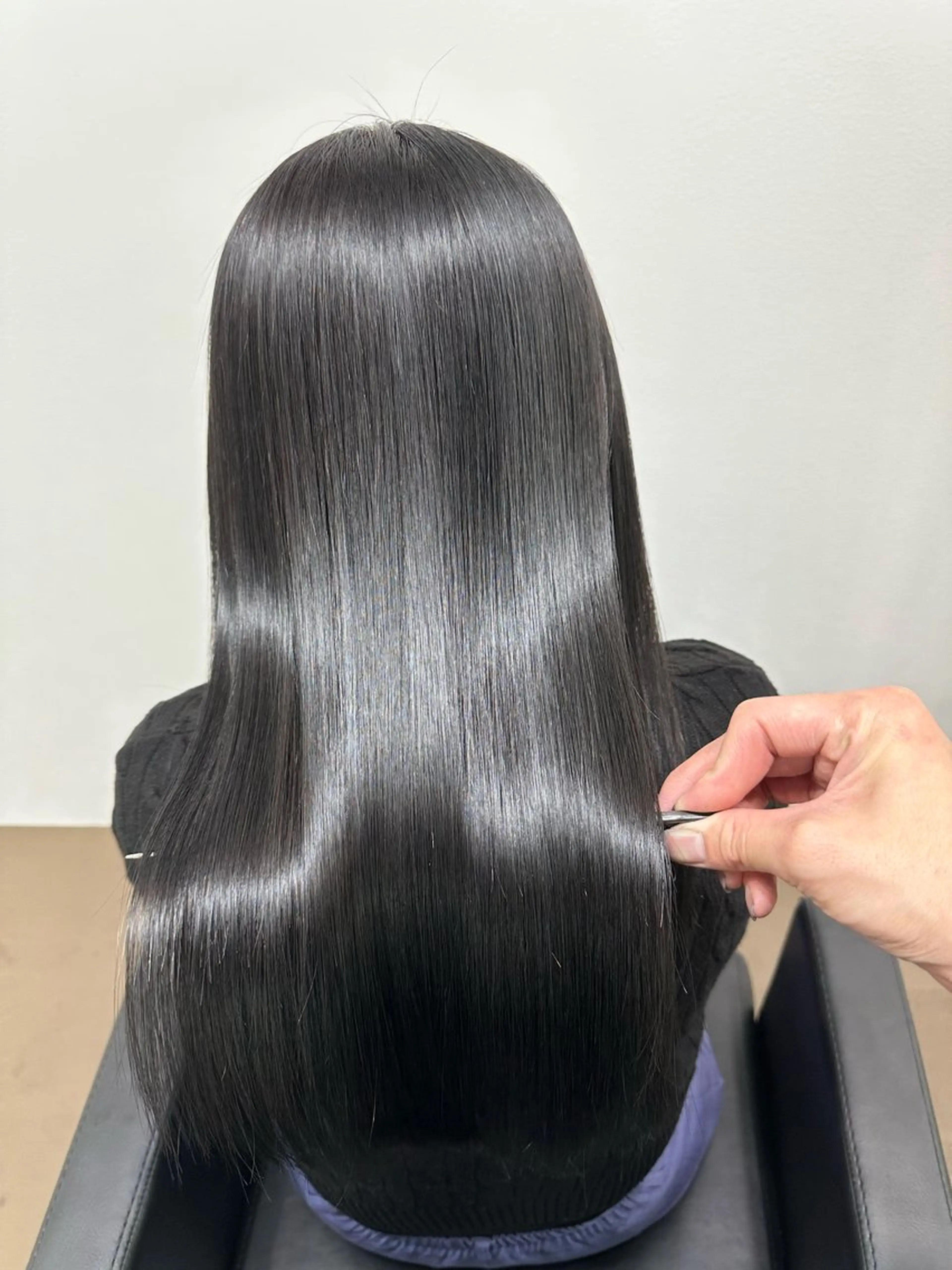 ロング くせ毛 髪質改善 縮毛矯正 神戸ボブ✂️ ioe三宮/田 伸佳のヘアスタイル