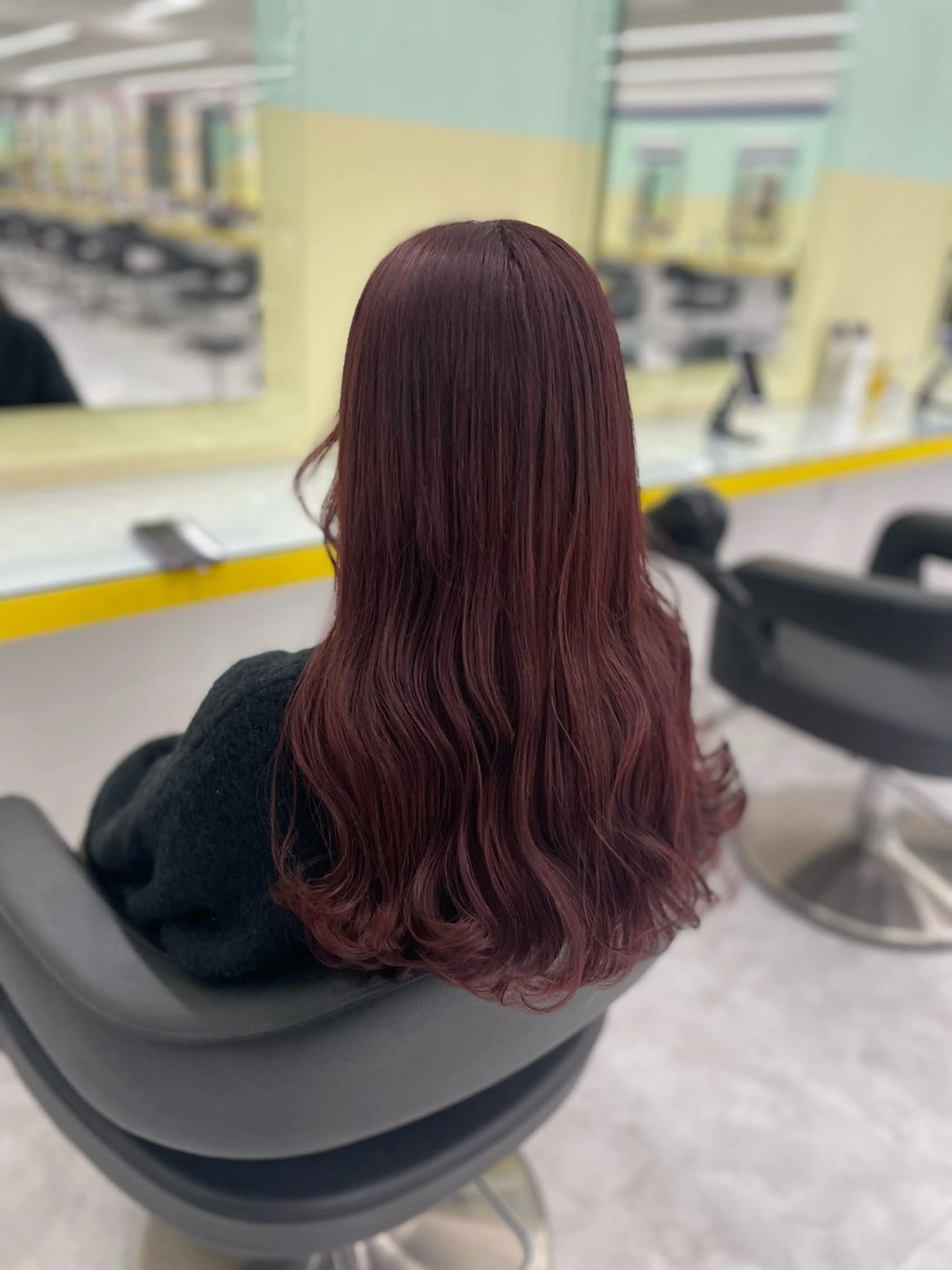 セミロング カラー ヘアアレンジ ヘアカラー 💕透明感暗髪💕 りくのヘアスタイル