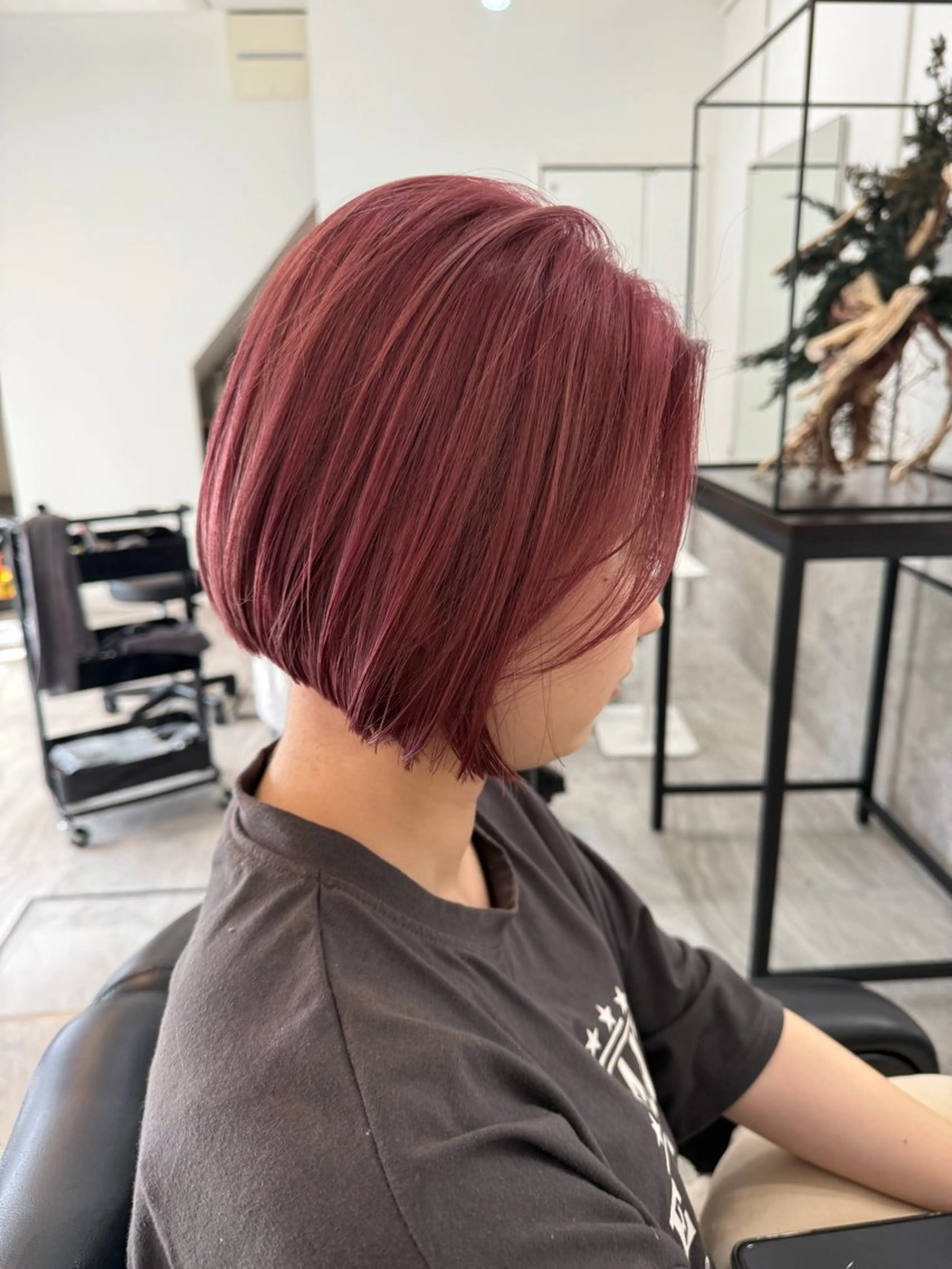 ミディアム カラー ヘアアレンジ ピンクカラー ボブ ヘアカラー トリートメント ブリーチ/髪質改善/ メンズ/ KOKIのヘアスタイル