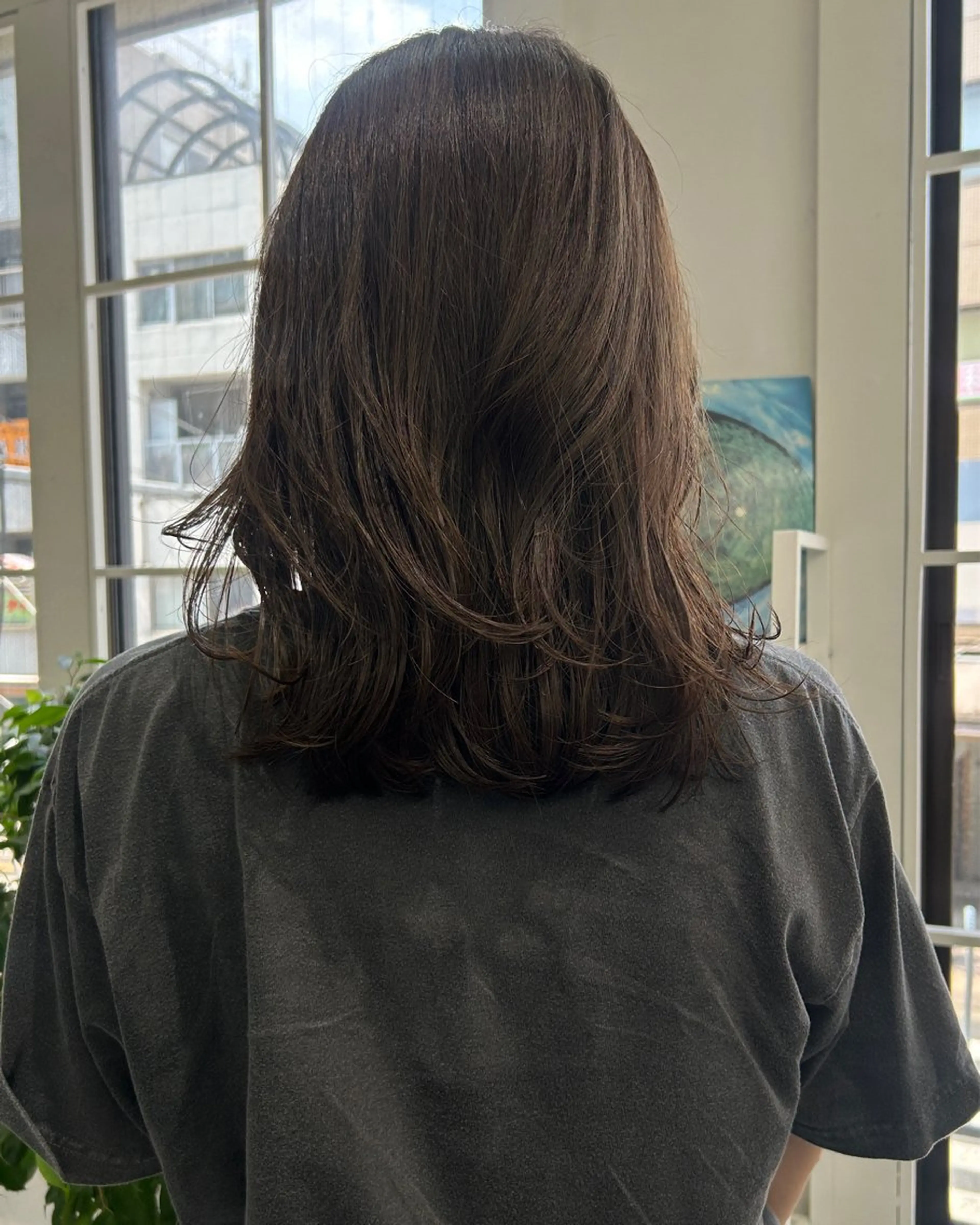 ミディアム カラー カット ヘアカラー トリートメント ボブ/透明感カラー /サナ🌼のヘアスタイル