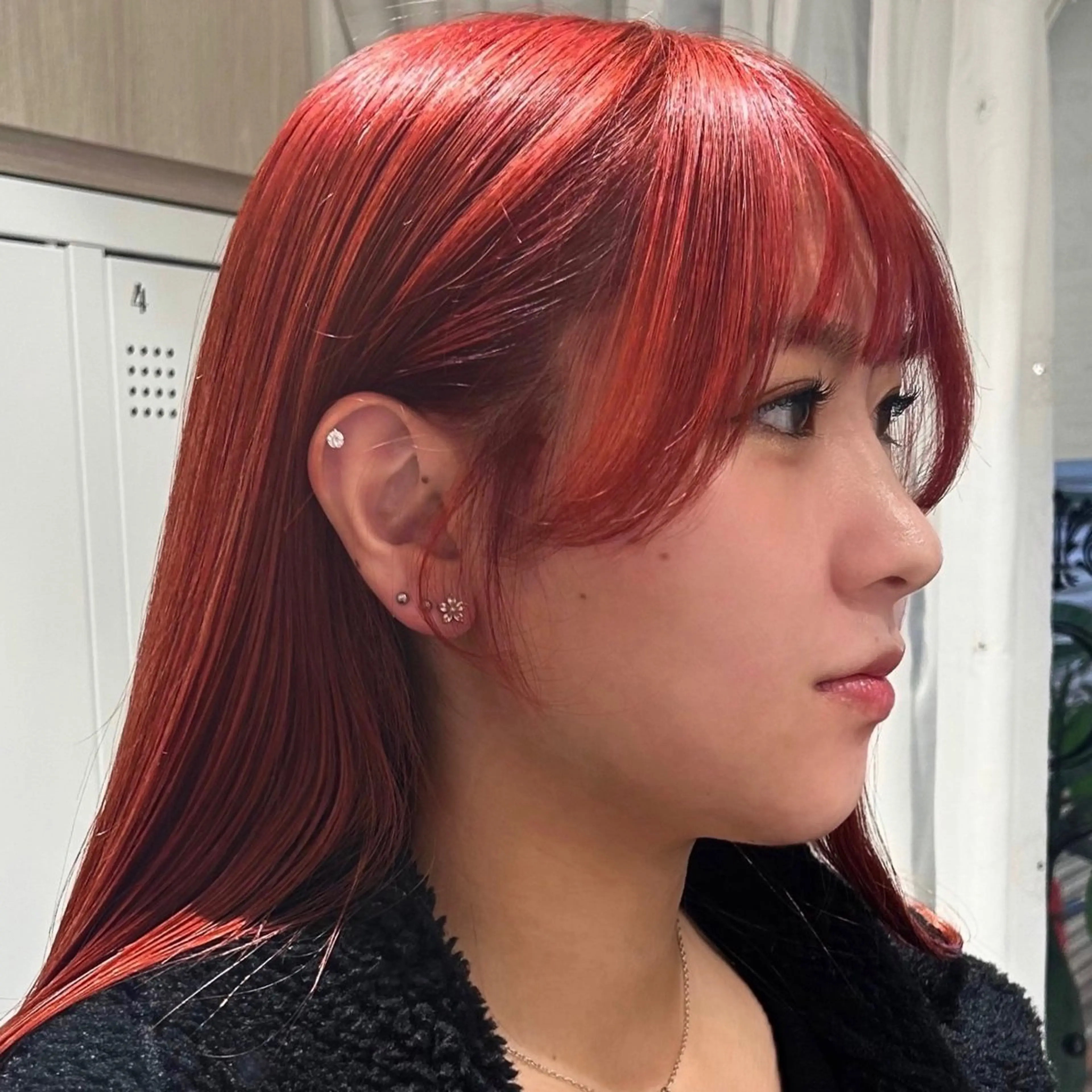 カラー ブリーチ レッドカラー トリートメント ヘッドスパ 🍓女性専用サロン/ こころ🍓のヘアスタイル