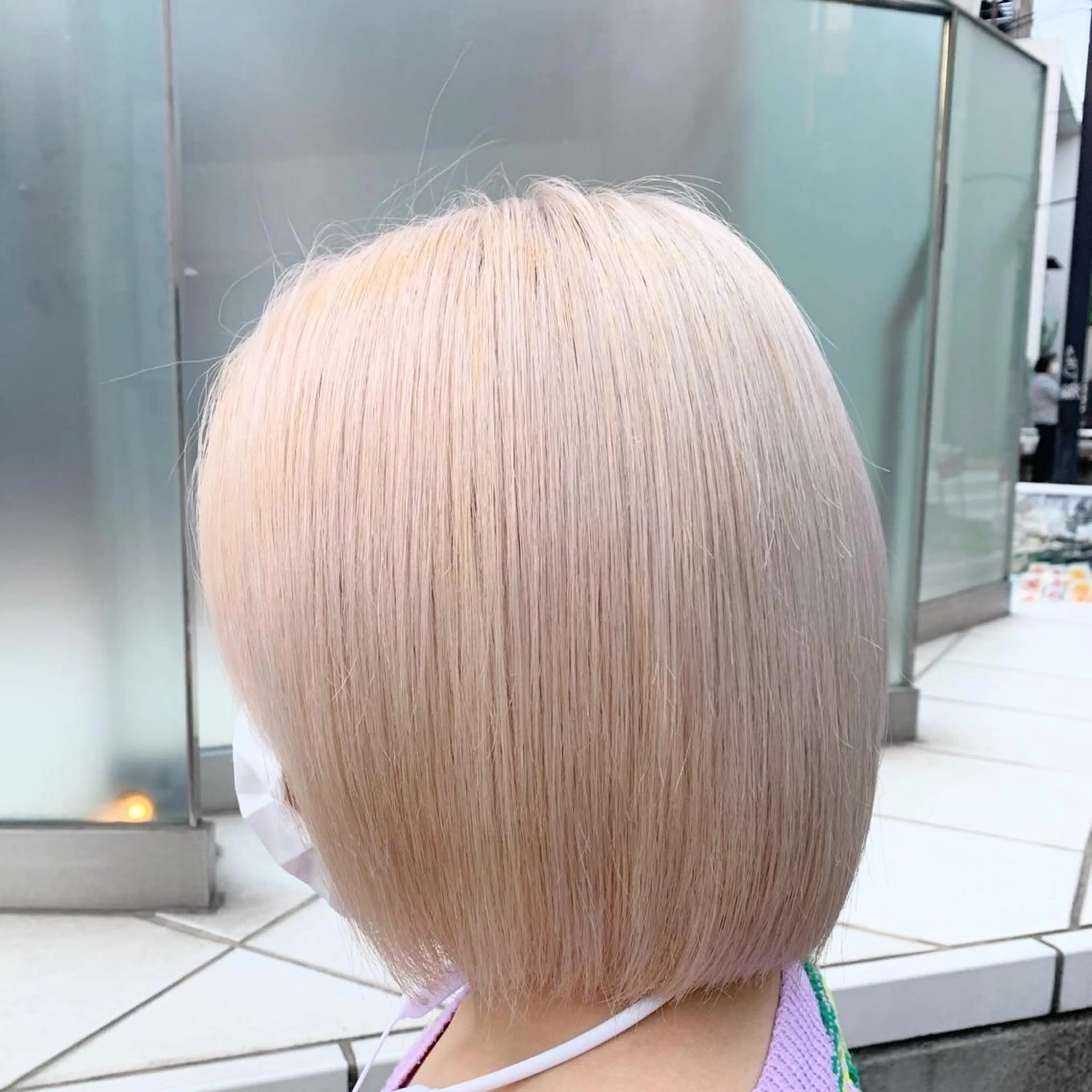 ミディアム カラー ヘアカラー トリートメント 🌈ベージュ艶髪🌈 ボブ/ユウトのヘアスタイル