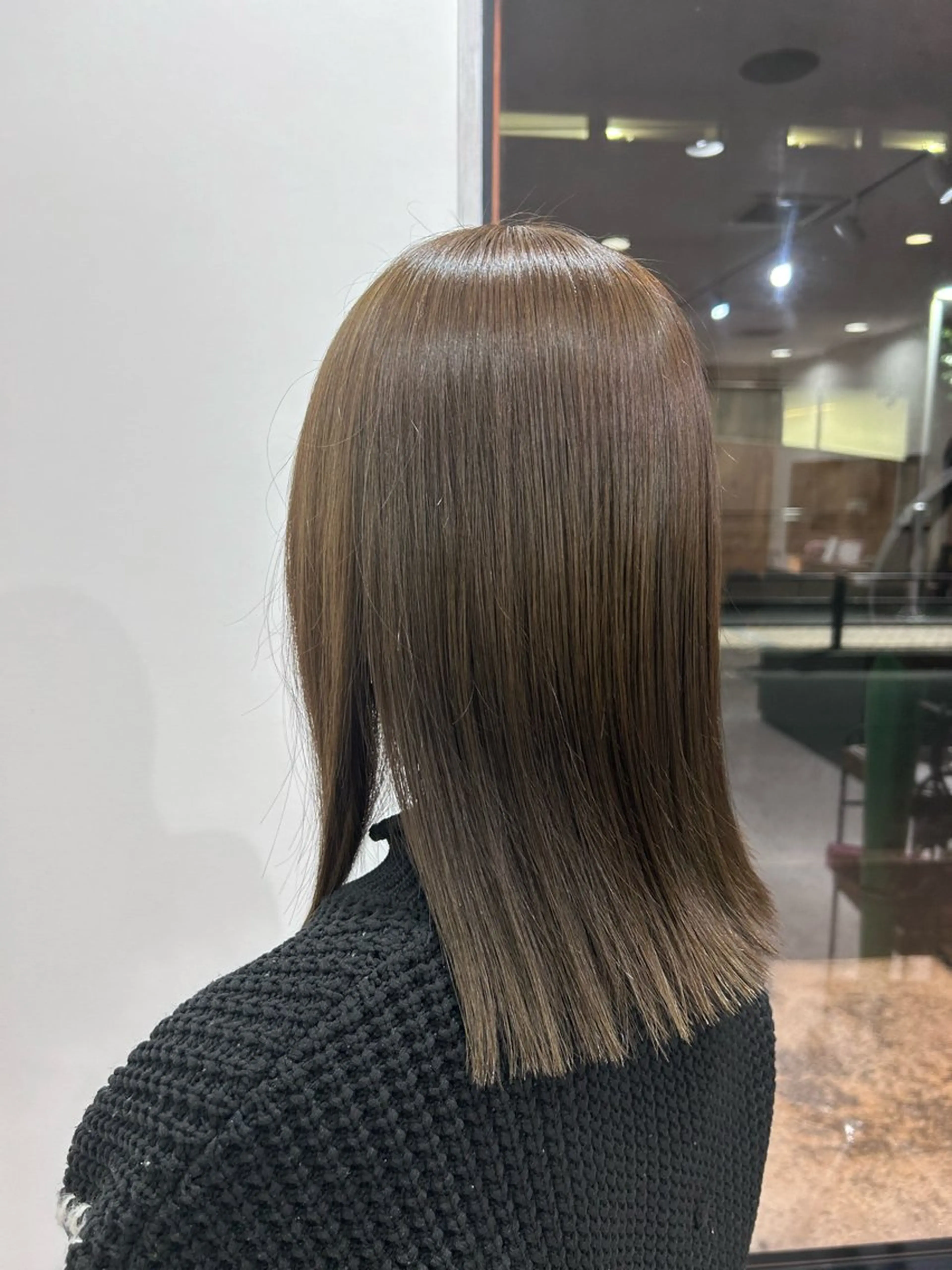 ミディアム カラー ベージュカラー ブラウンカラー ブラウンベージュ 矢谷 莉帆のヘアスタイル