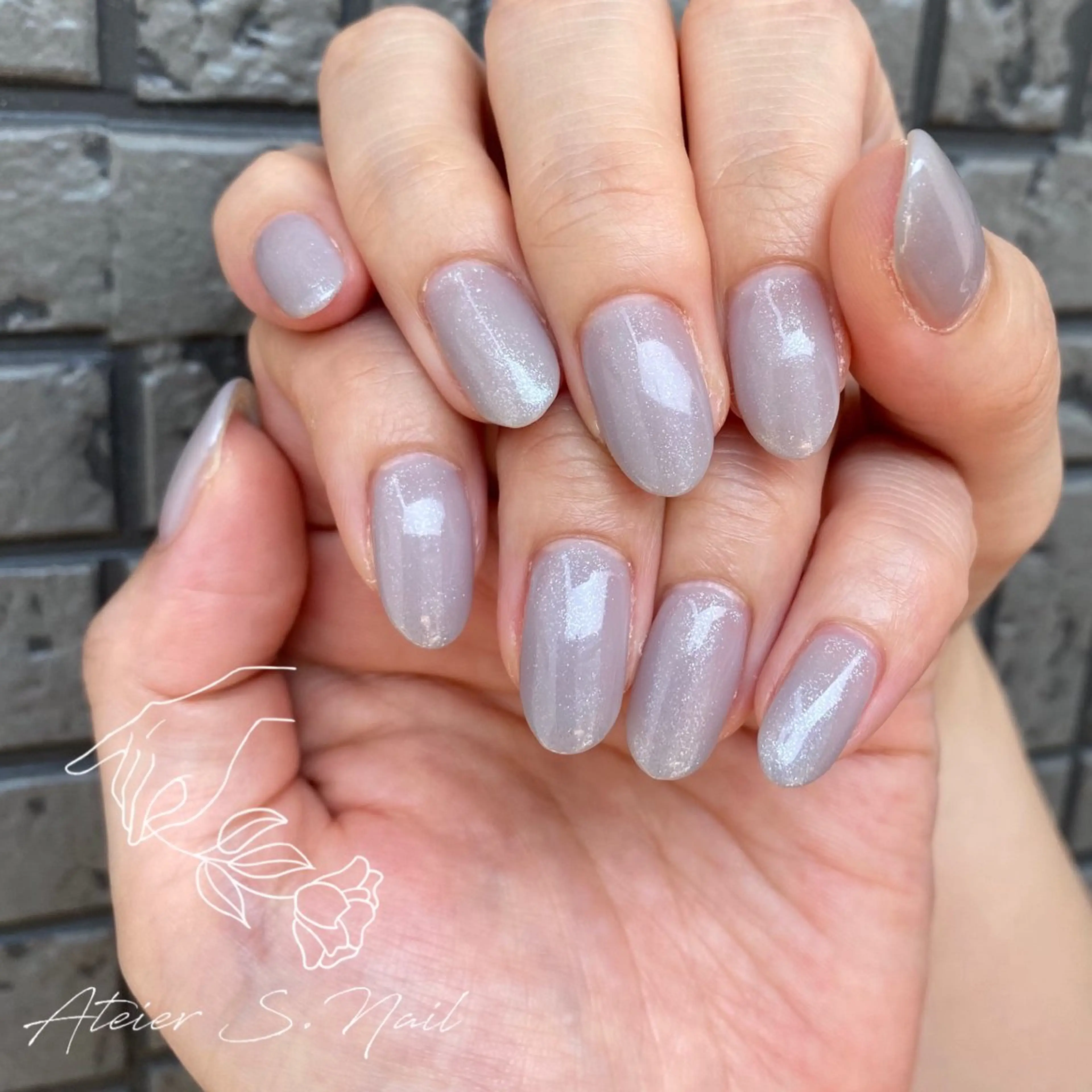 ネイル ブルー ラメ(グリッター) Atelier S.nailのネイルデザイン