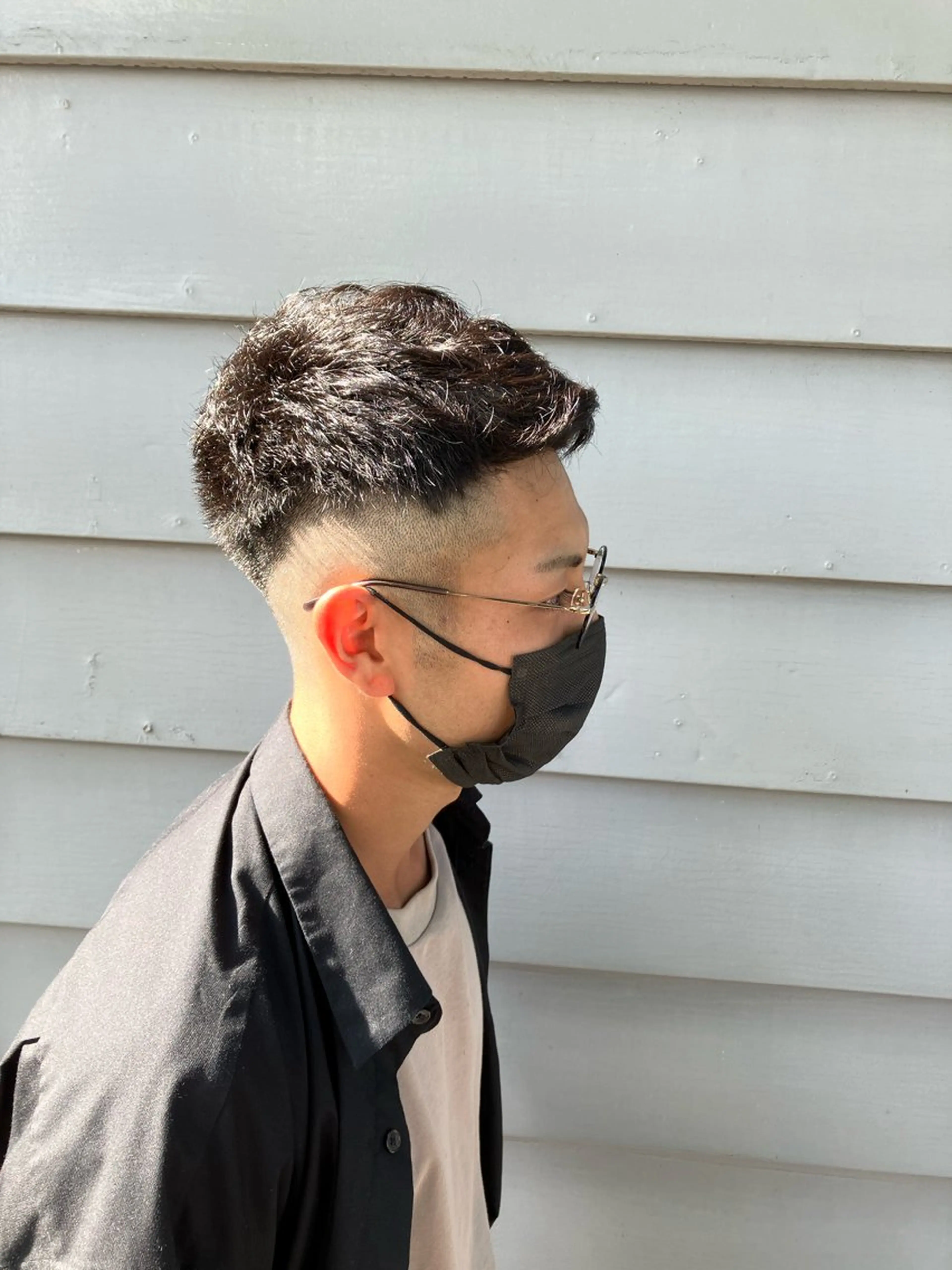 ショート メンズ フェードカット カット 佐藤悠生/ メンズカット．パーマのヘアスタイル